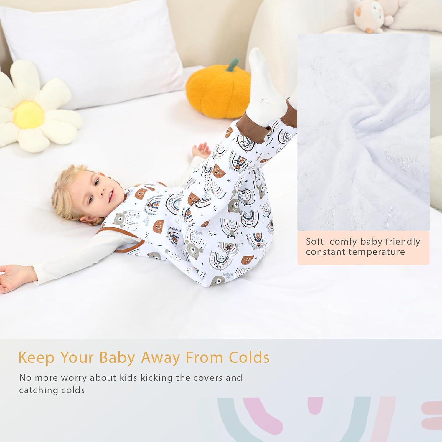 Saco de dormir WONDAY para niños 2T-3T con piernas Oso