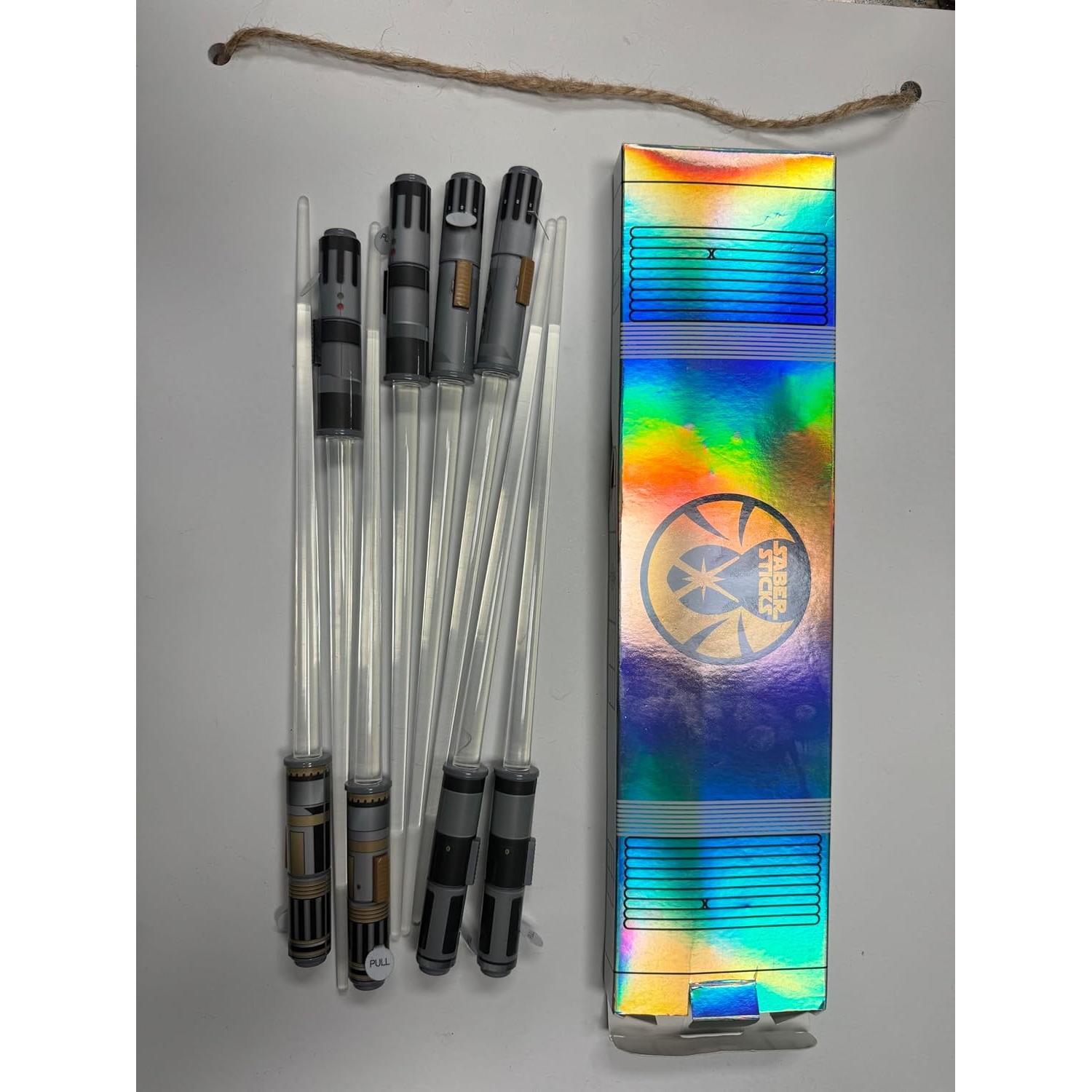 Palillos de Luz LED Sabersticks 4 Pares Colores Variados