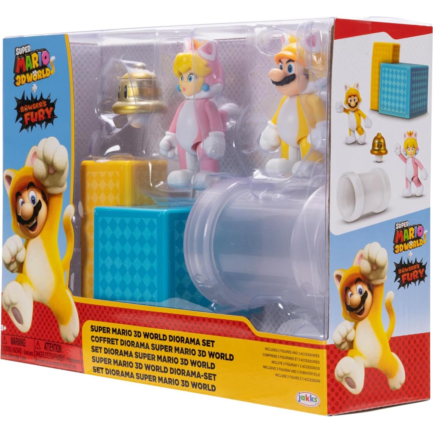 Figuras de Acción Super Mario 3D World Jakks Pacific Set