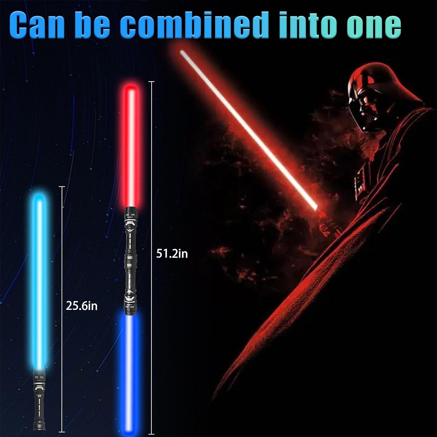 2 Espadas LED Retráctiles Yuhui 7 Colores 40-143 cm