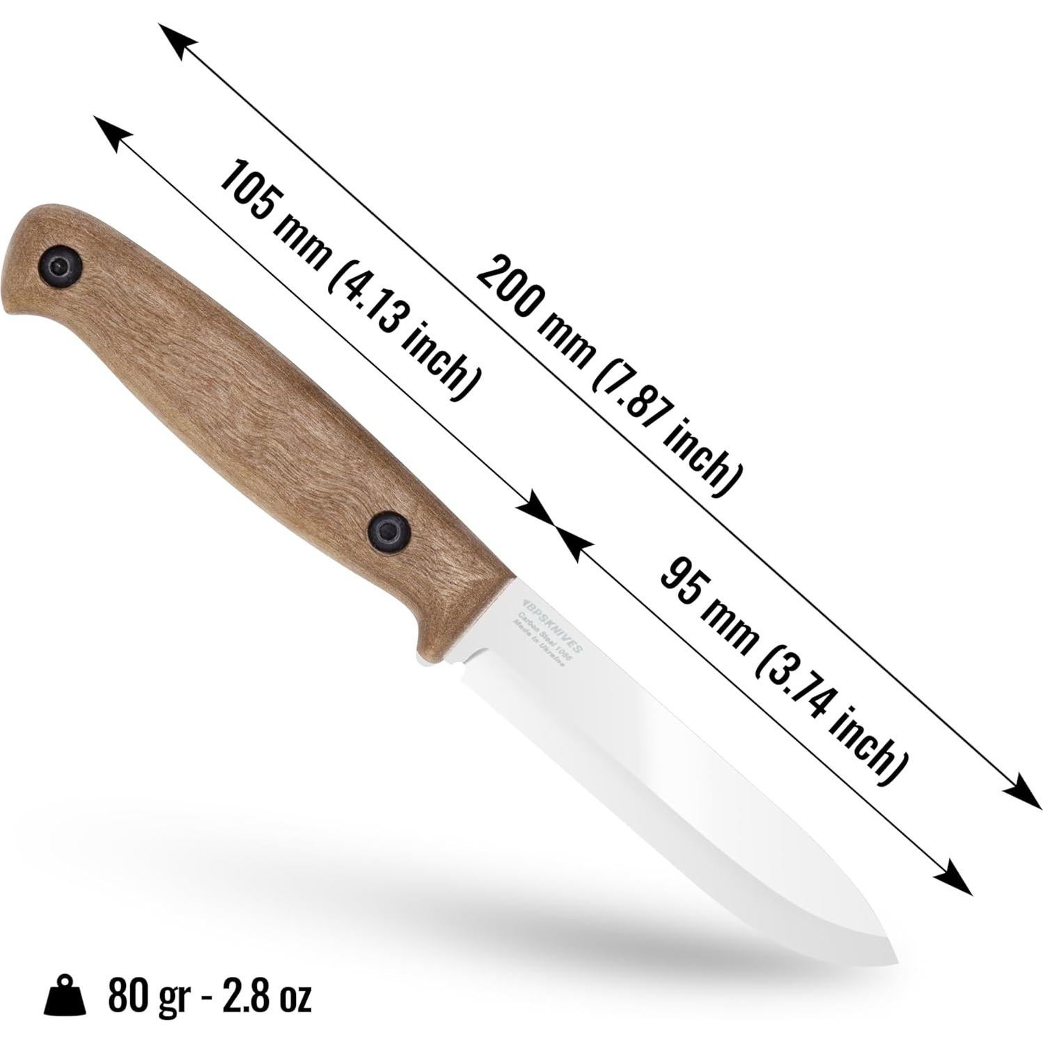 Cuchillo de Hoja Fija BPS BS1FT CSH - Acero al Carbono 9.4 cm