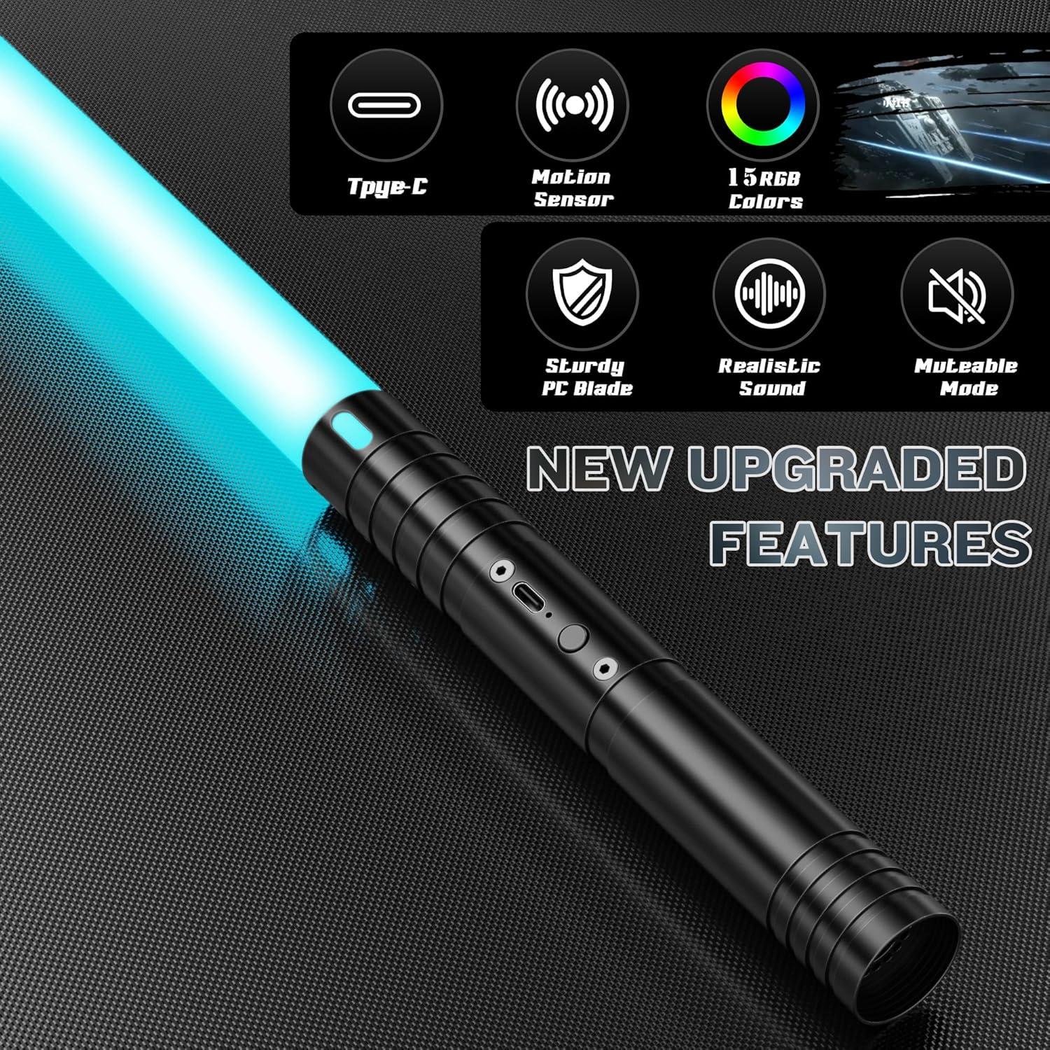 Sable de Luz 2 en 1 CLDYCST Recargable 15 Colores FX