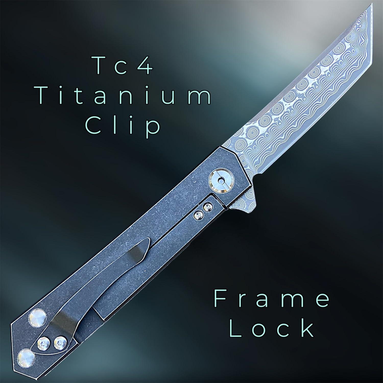 Cuchillo Plegable Tactical Gearz Saint XT Damasco 8.89cm