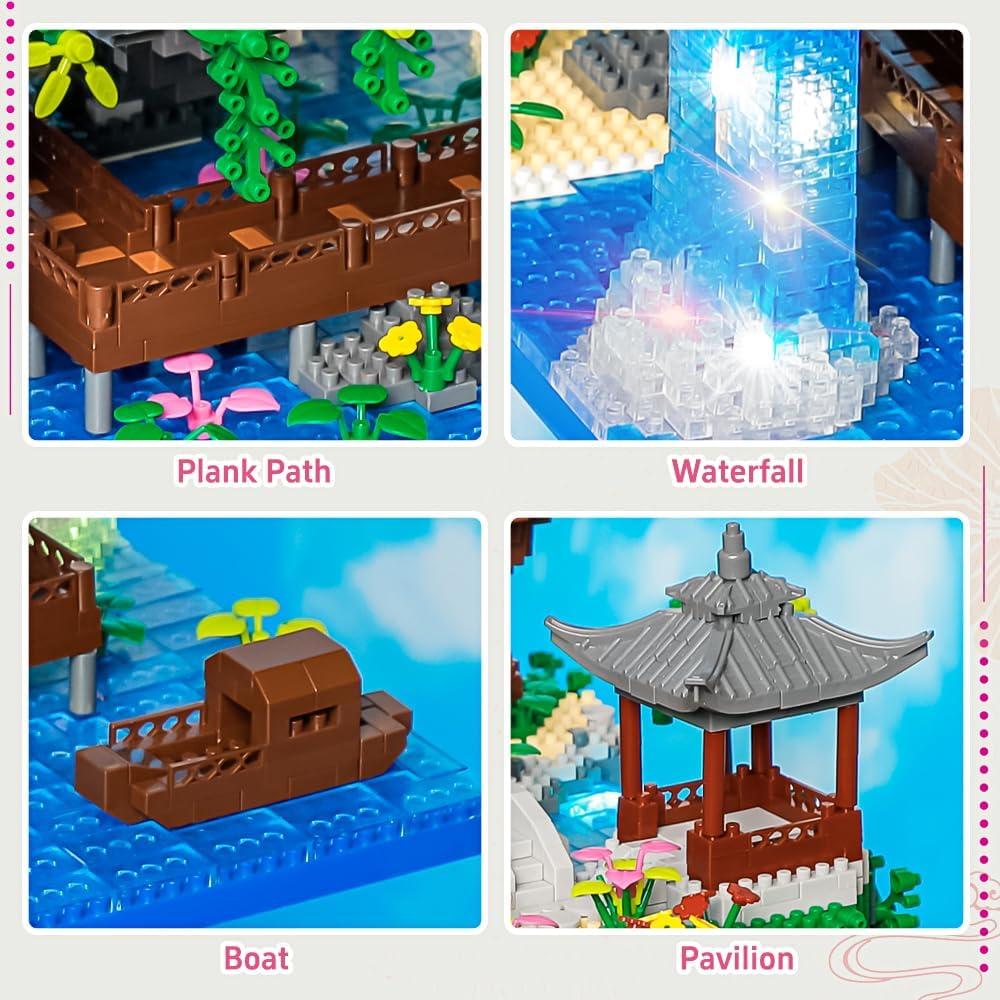 Juego de Construcción Estanque Flor Durazno CAMPIR 3320 Piezas