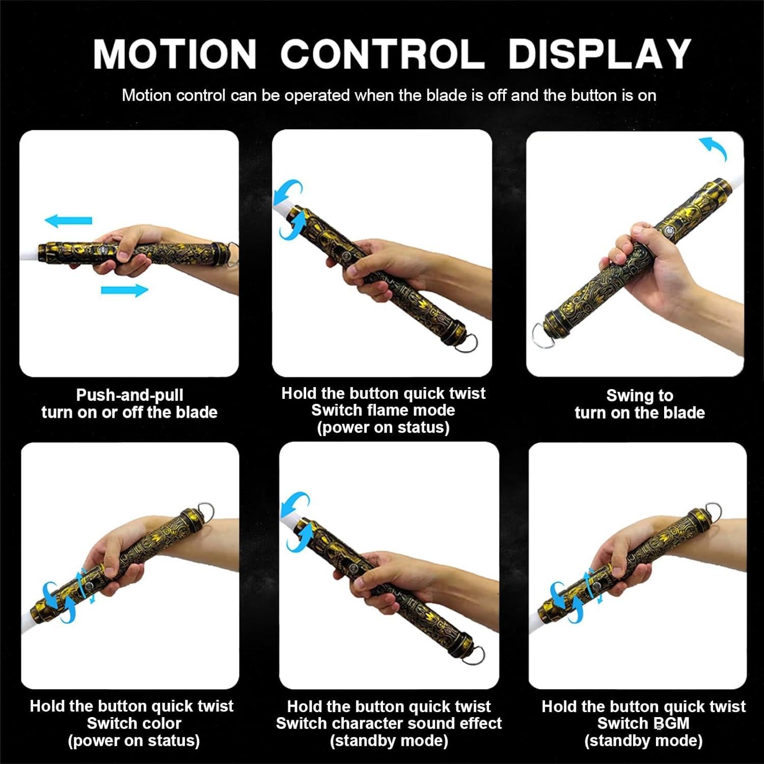 Sable de Luz AOSABER Dorado 12 Colores 16 Sonidos