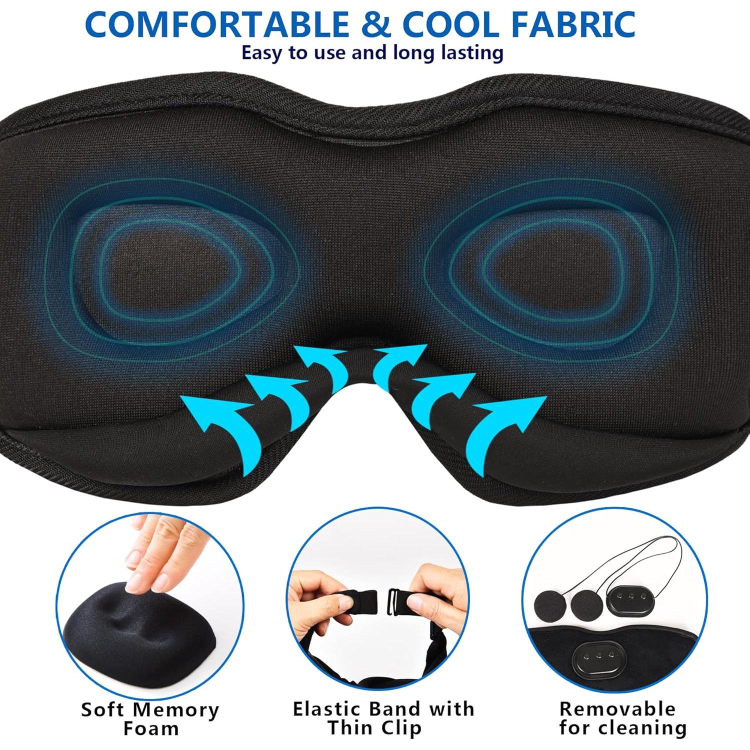 Máscara de Ojos Bluetooth SYPVRY 3D con Auriculares Inalámbricos