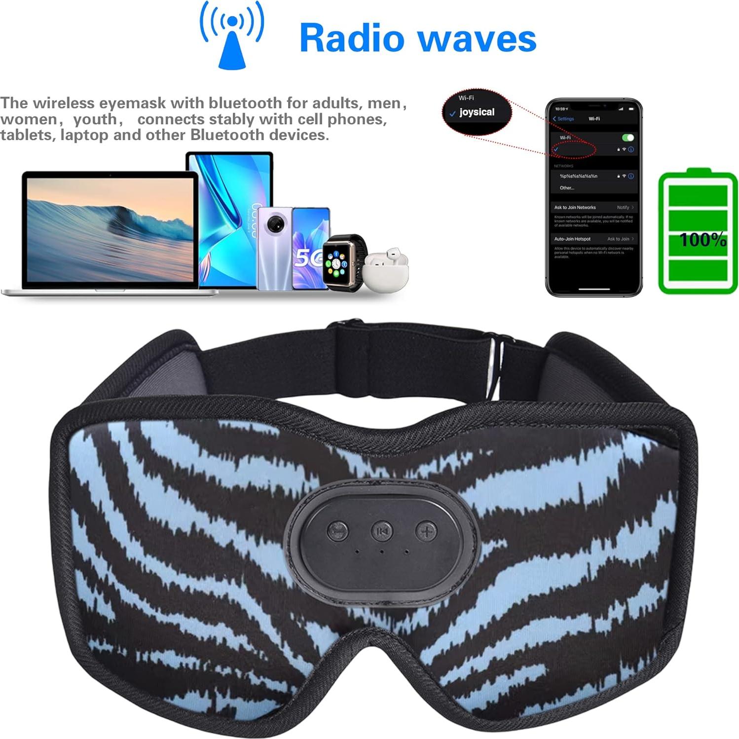 Máscara de Ojos Bluetooth SYPVRY 3D con Auriculares Inalámbricos