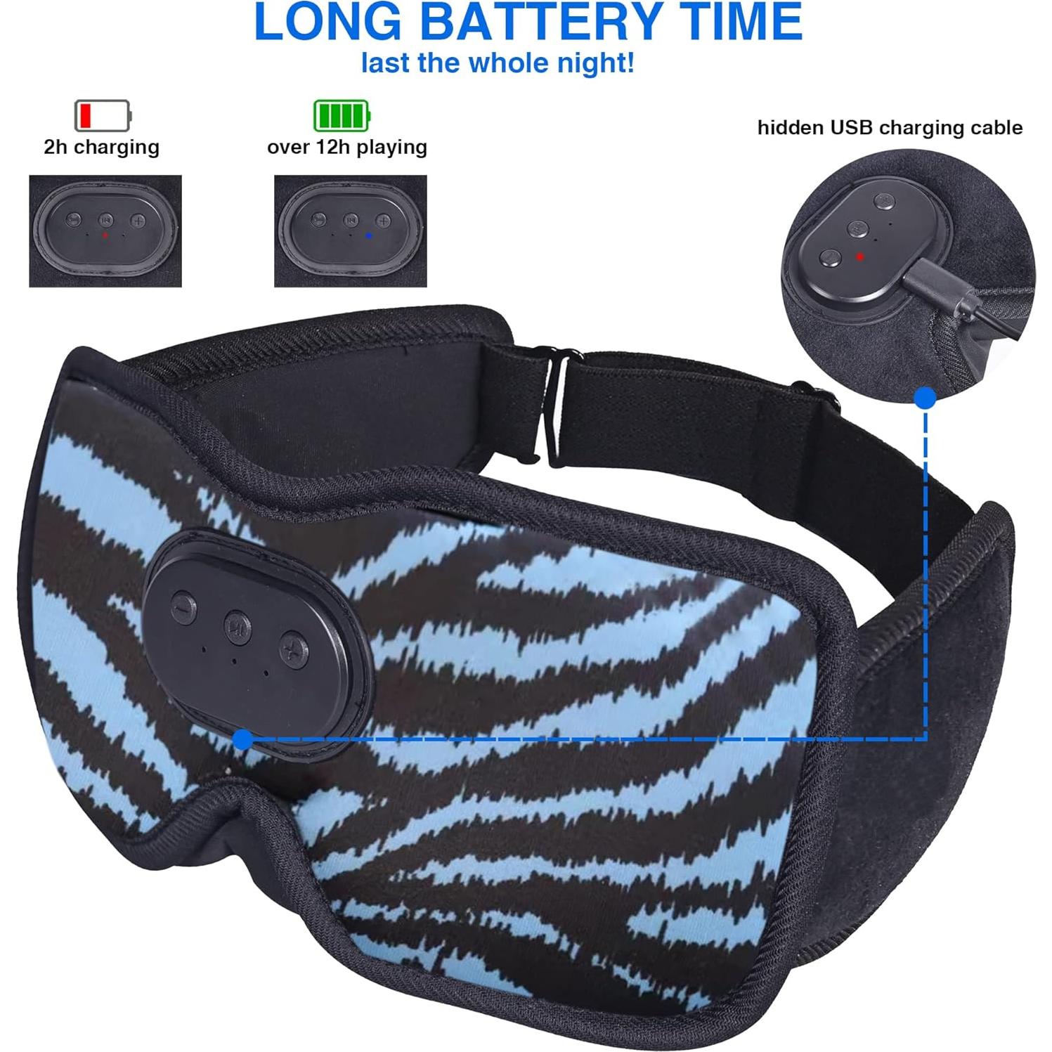 Máscara de Ojos Bluetooth SYPVRY 3D con Auriculares Inalámbricos