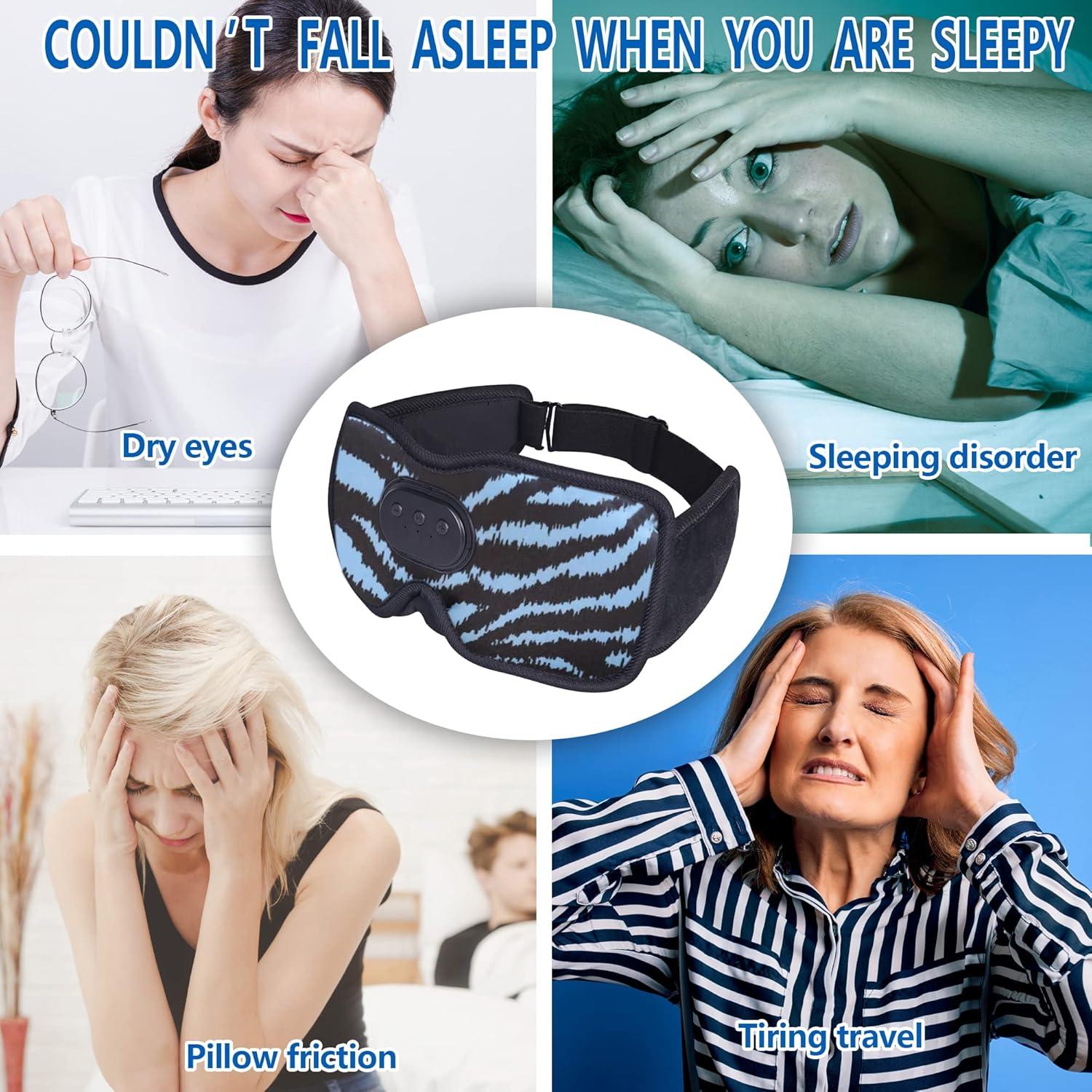 Máscara de Ojos Bluetooth SYPVRY 3D con Auriculares Inalámbricos