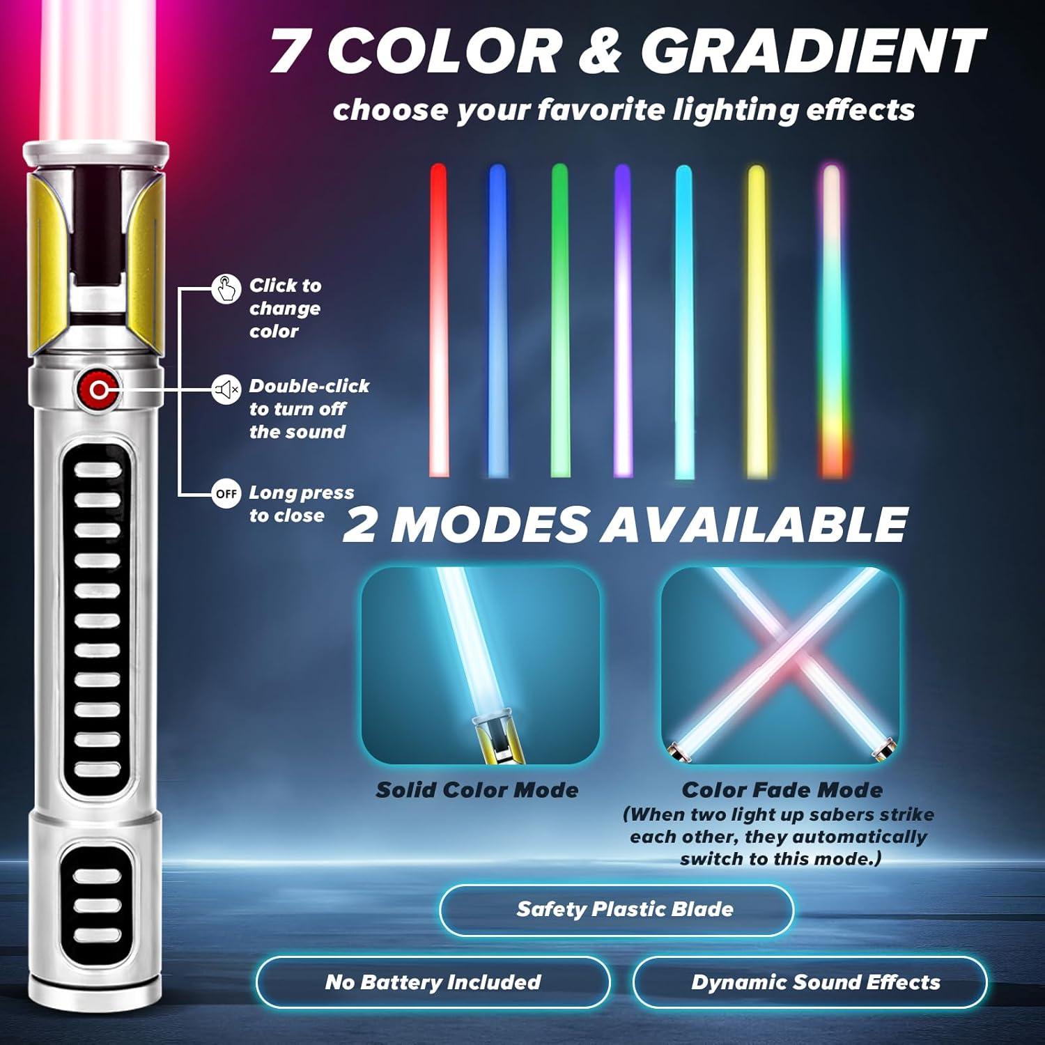 Paquete de 2 Sables Iluminados SAIYUE 78,74 cm LED