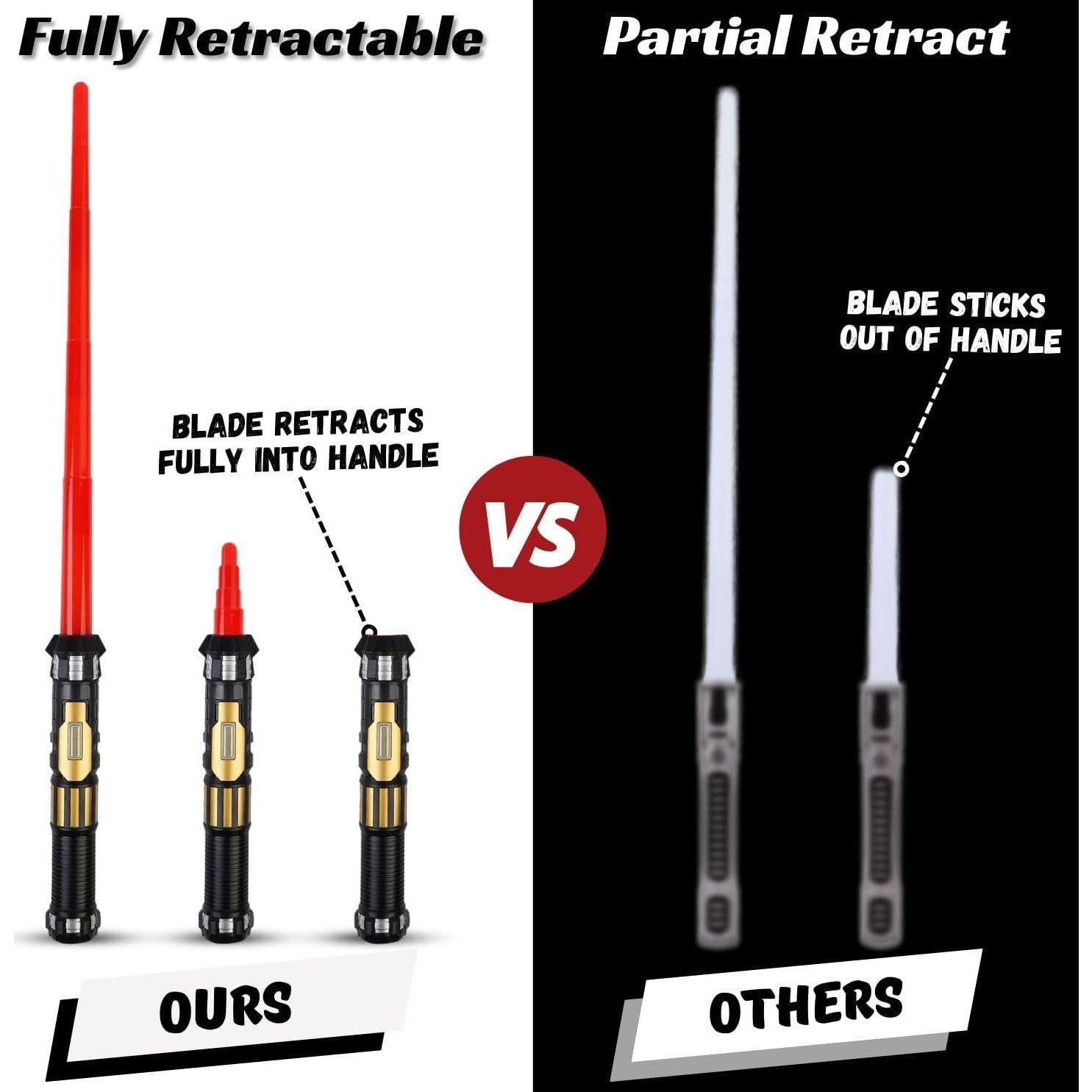 Set de 12 Sables LED Liberty Imports - Espadas Retráctiles con Sonido