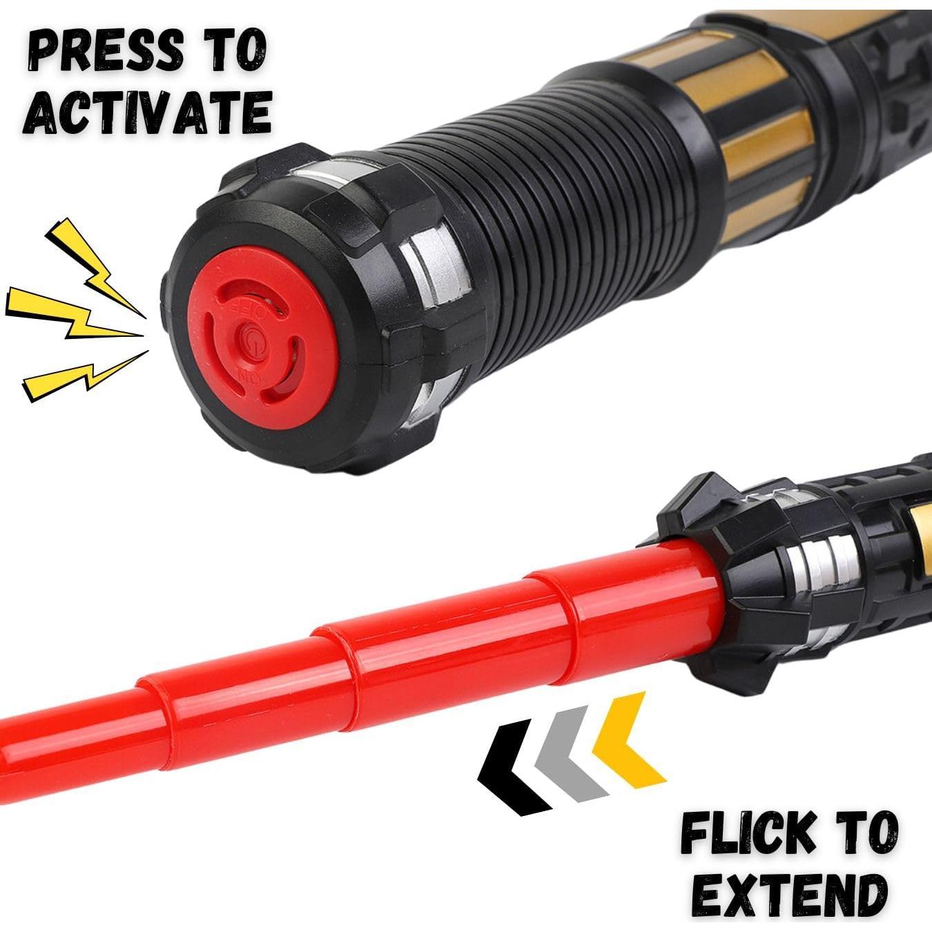 Set de 12 Sables LED Liberty Imports - Espadas Retráctiles con Sonido