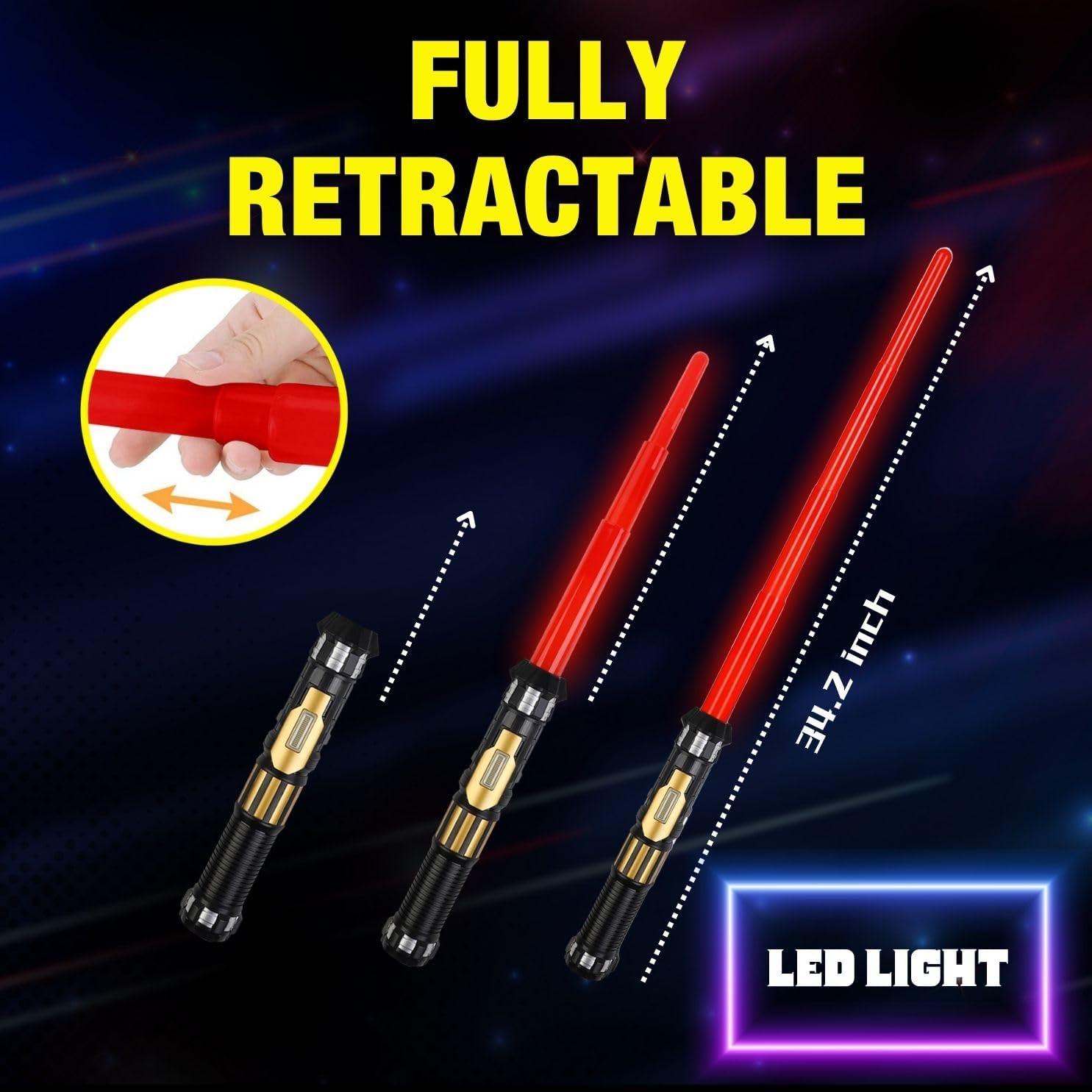 Set de 12 Sables LED Liberty Imports - Espadas Retráctiles con Sonido