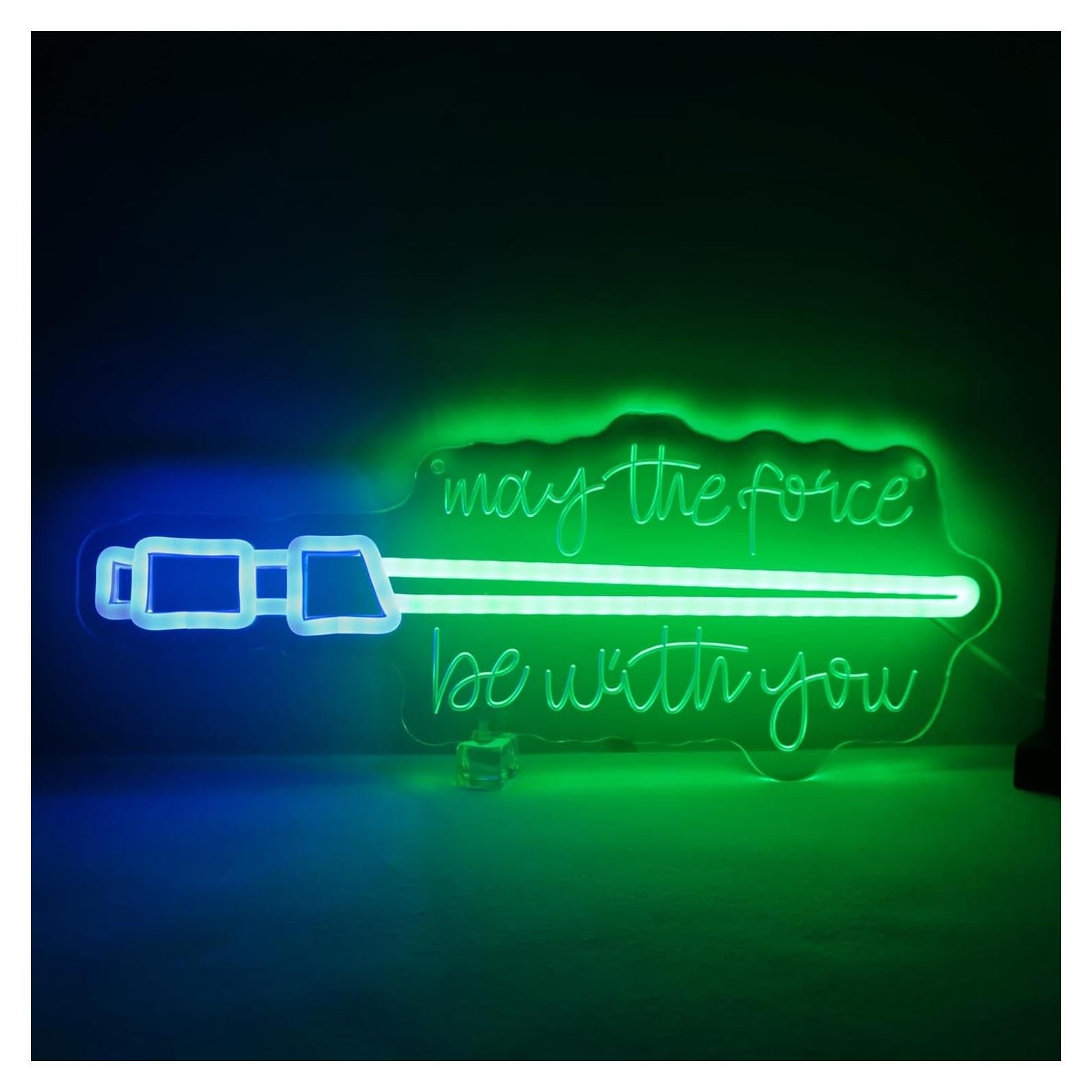 Luz de neón LED Pinlangdou Que la Fuerza te Acompañe 40x25cm