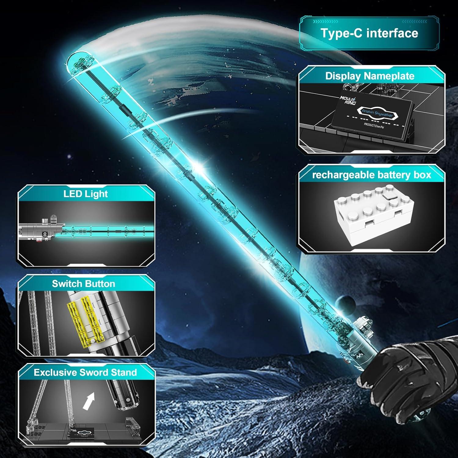 Set de Construcción Sable de Luz Mould King 10139 1089 Pzas