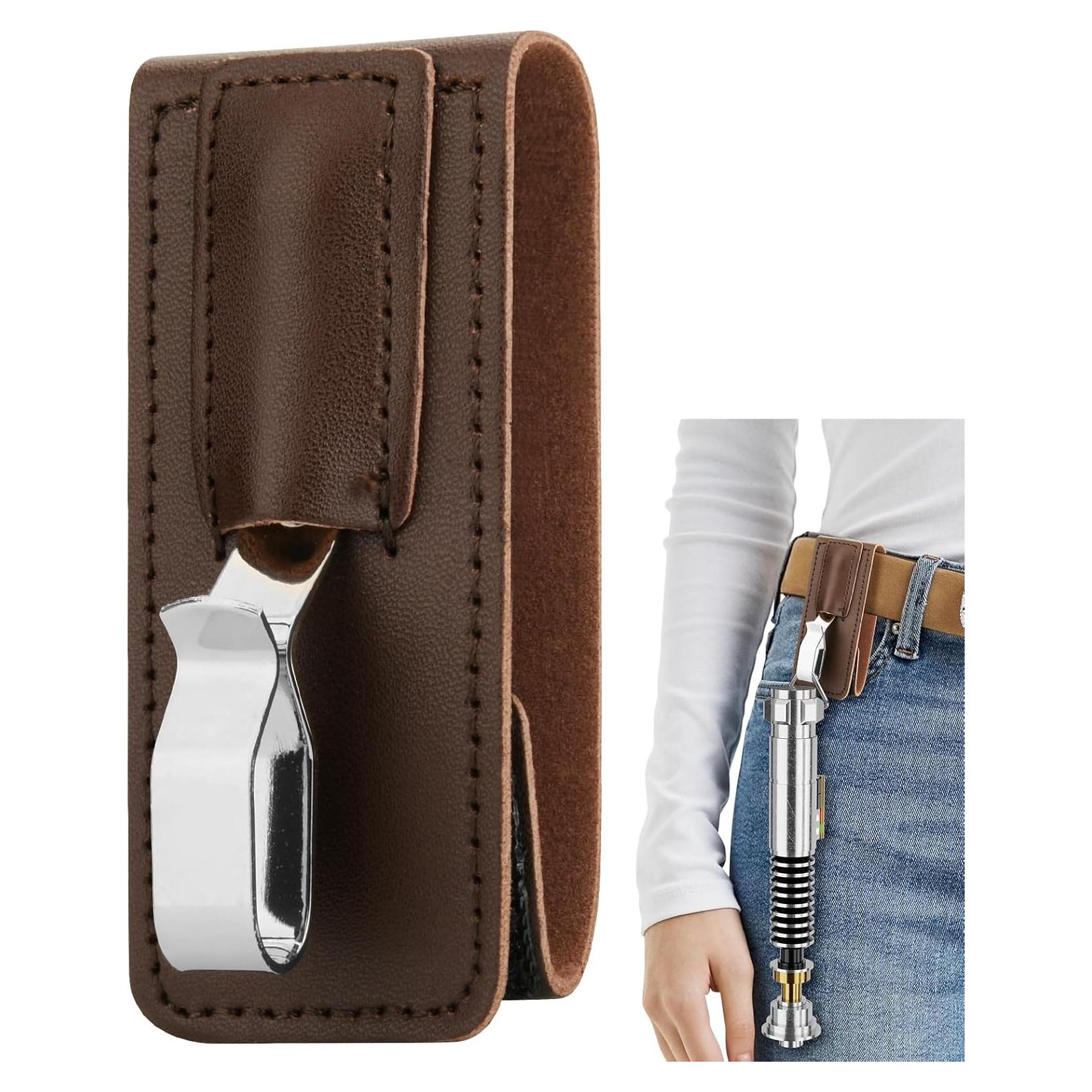 Clip de Cintura para Sable de Luz PU Marrón 8,89 cm