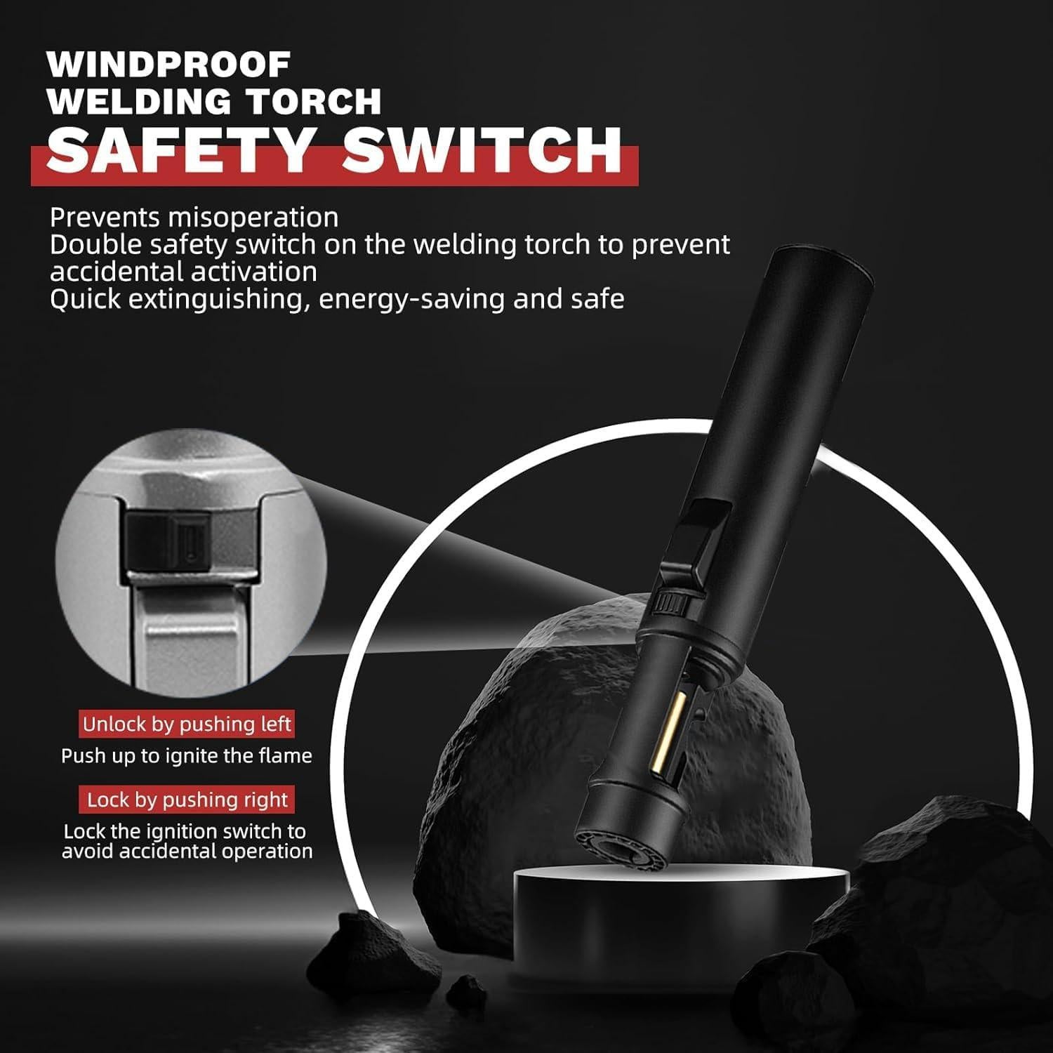 Encendedor de antorcha ELCELC recargable butano a prueba de viento