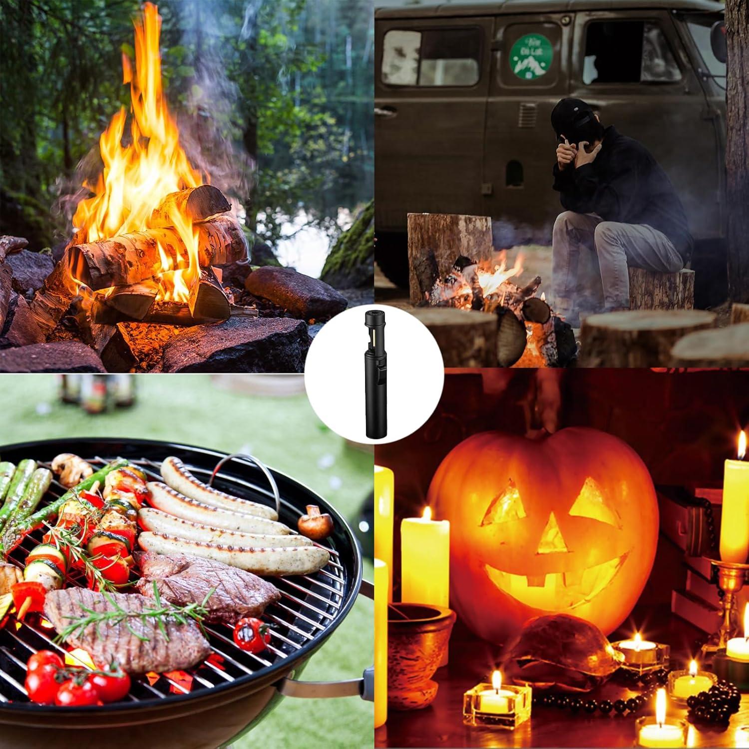 Encendedor de antorcha ELCELC recargable butano a prueba de viento