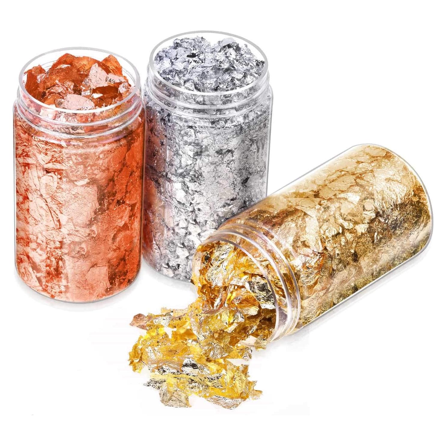 Copos de Hoja de Oro Paxcoo 9g para Manualidades y Uñas