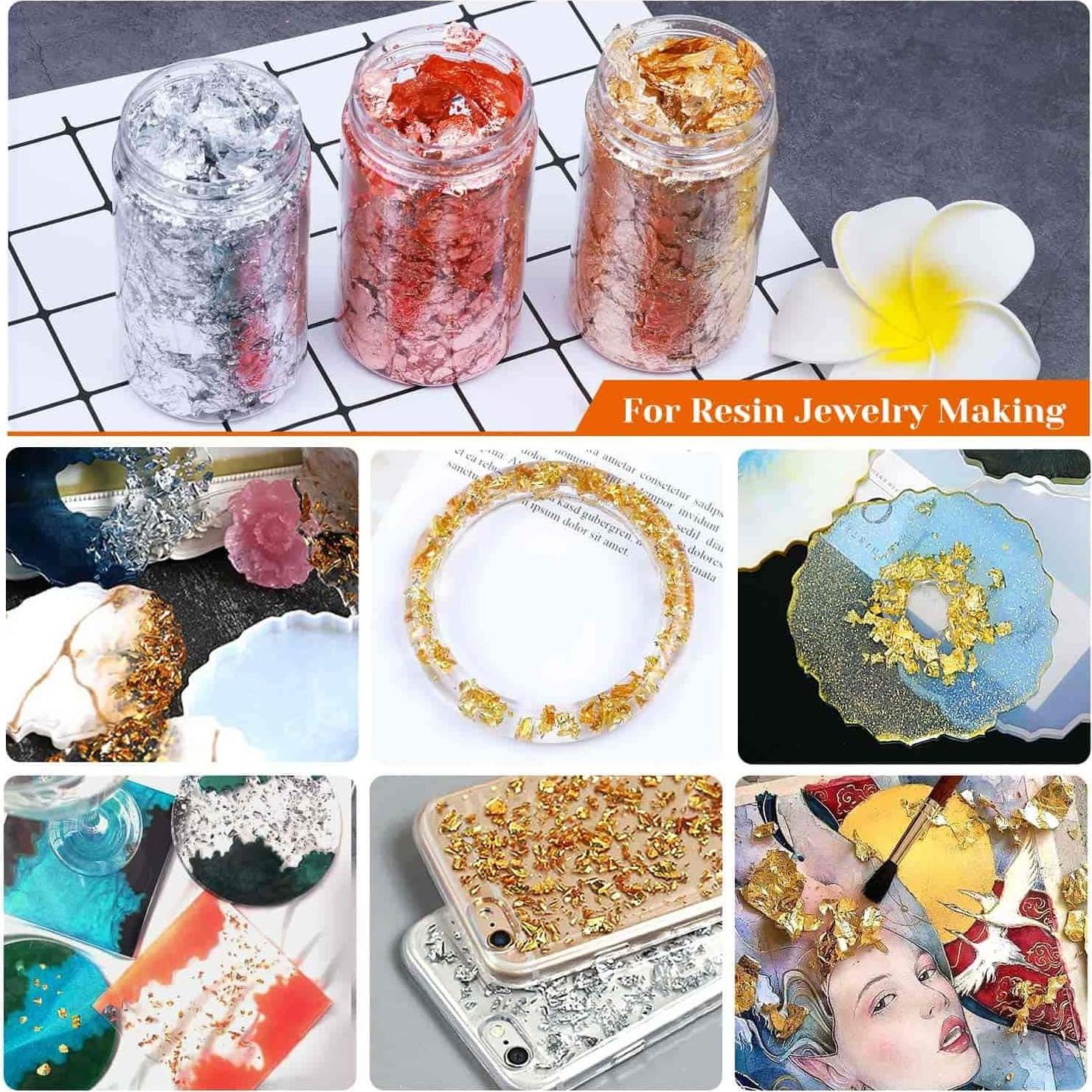 Copos de Hoja de Oro Paxcoo 9g para Manualidades y Uñas