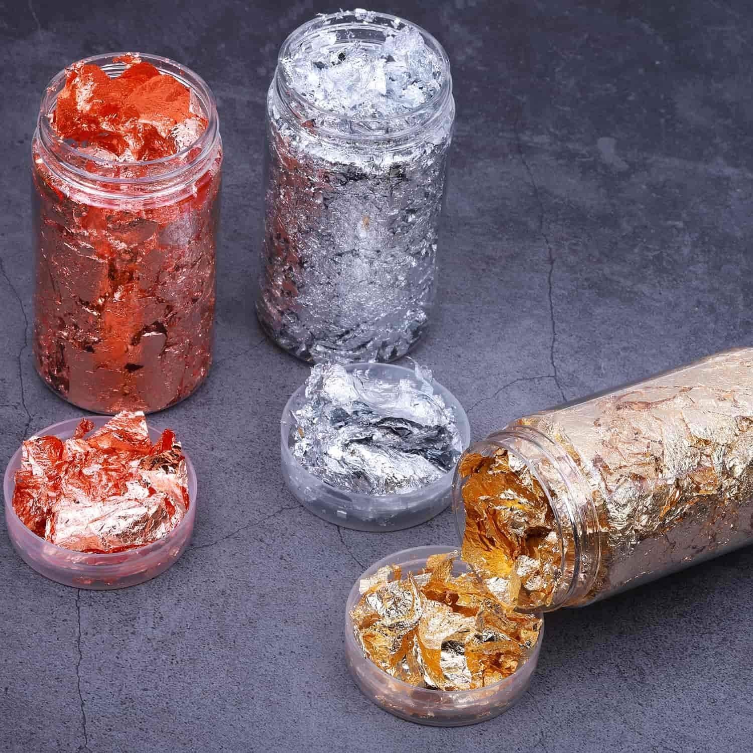 Copos de Hoja de Oro Paxcoo 9g para Manualidades y Uñas