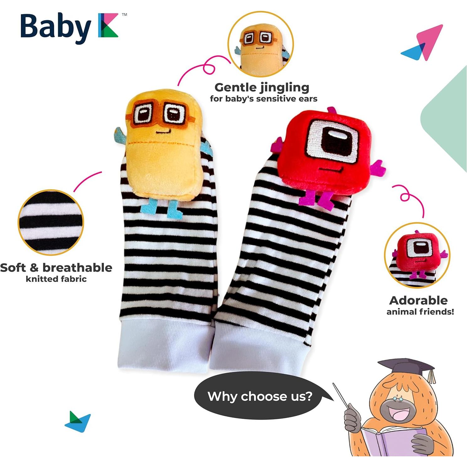 Calcetines Sonajeros para Bebés BABY K - Set L para 0-12 Meses