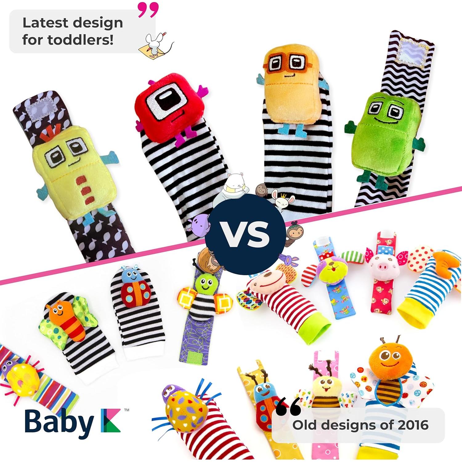 Calcetines Sonajeros para Bebés BABY K - Set L para 0-12 Meses