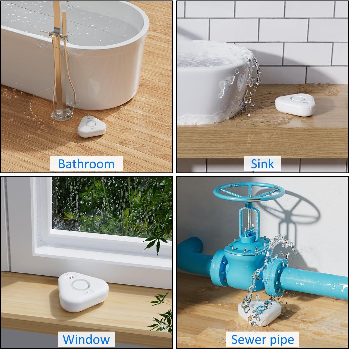 Detector de Fugas de Agua Stechro WD76 120dB IP66 Batería AAA