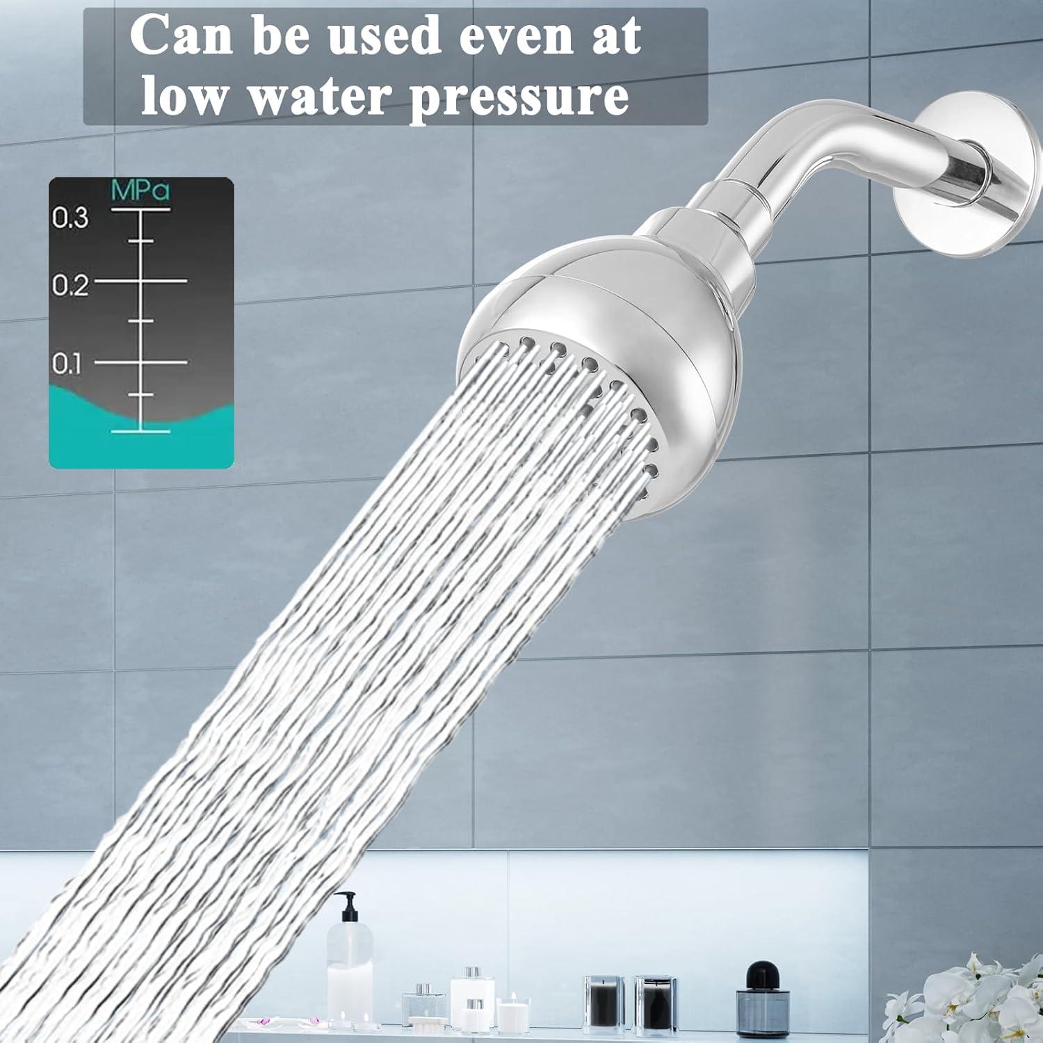 Cabezal de Ducha Kinbrace 3" Alta Presión Cromo Anti-obstrucción