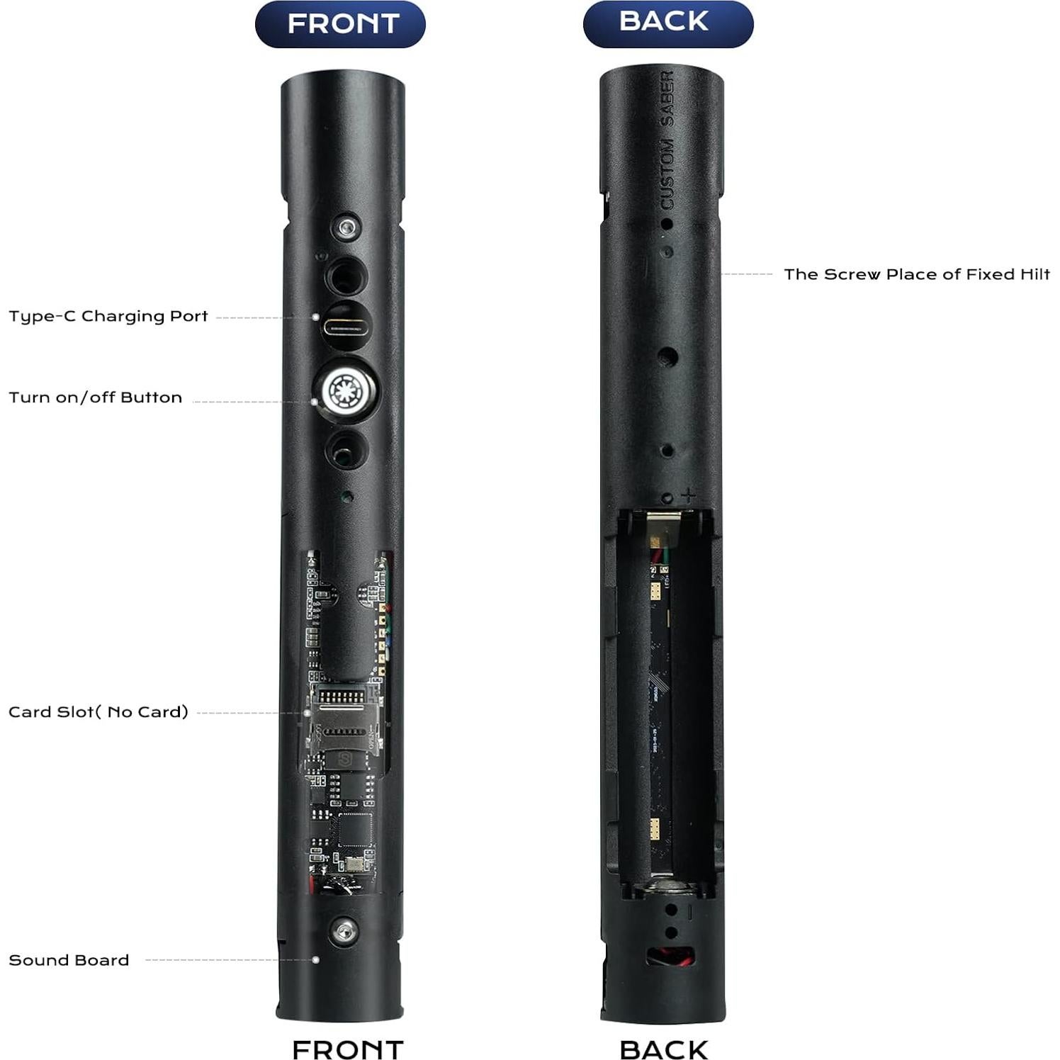 Kit de Sable de Luz RGB3.0 DAMIENSABER 16 Fuentes de Sonido
