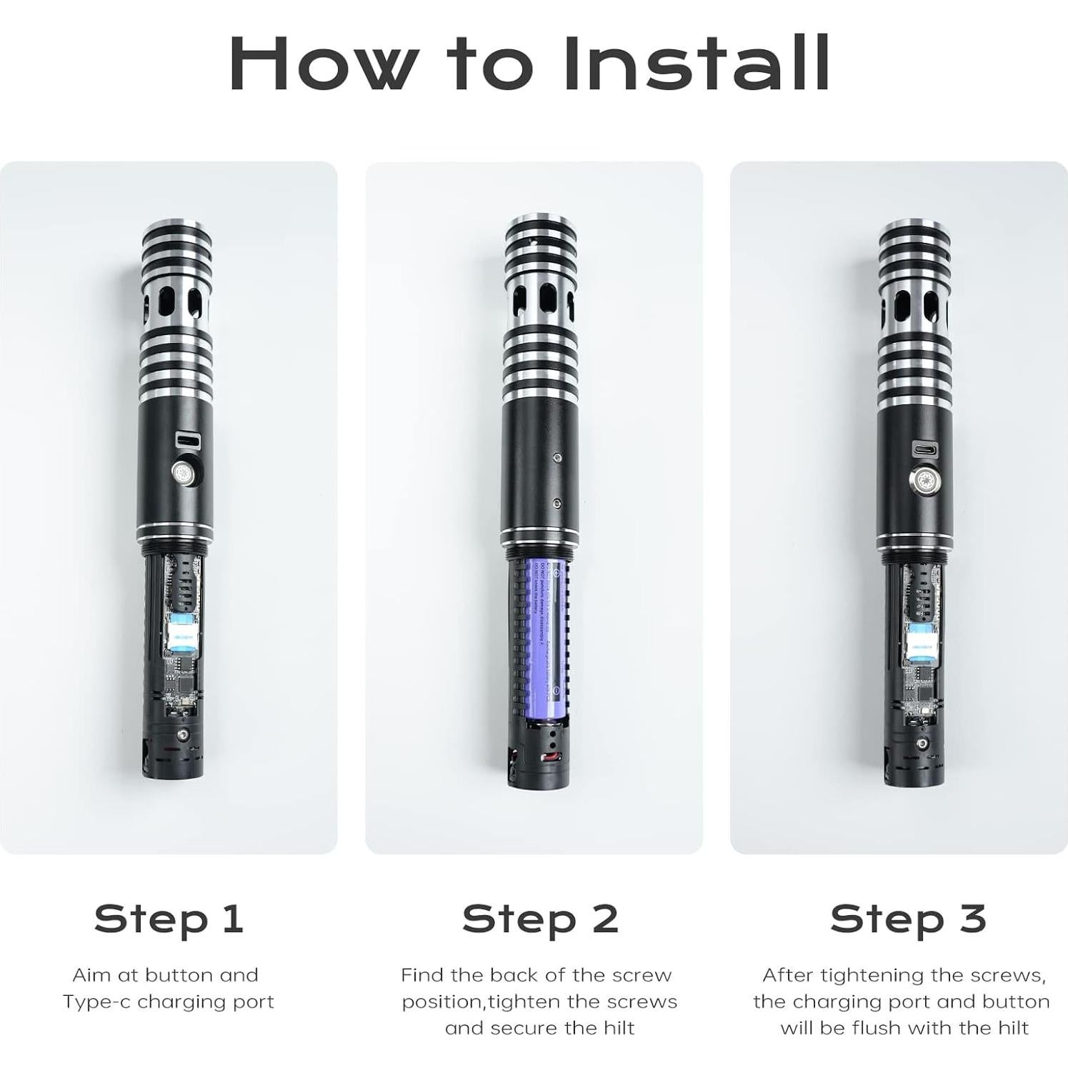 Kit de Sable de Luz RGB3.0 DAMIENSABER 16 Fuentes de Sonido