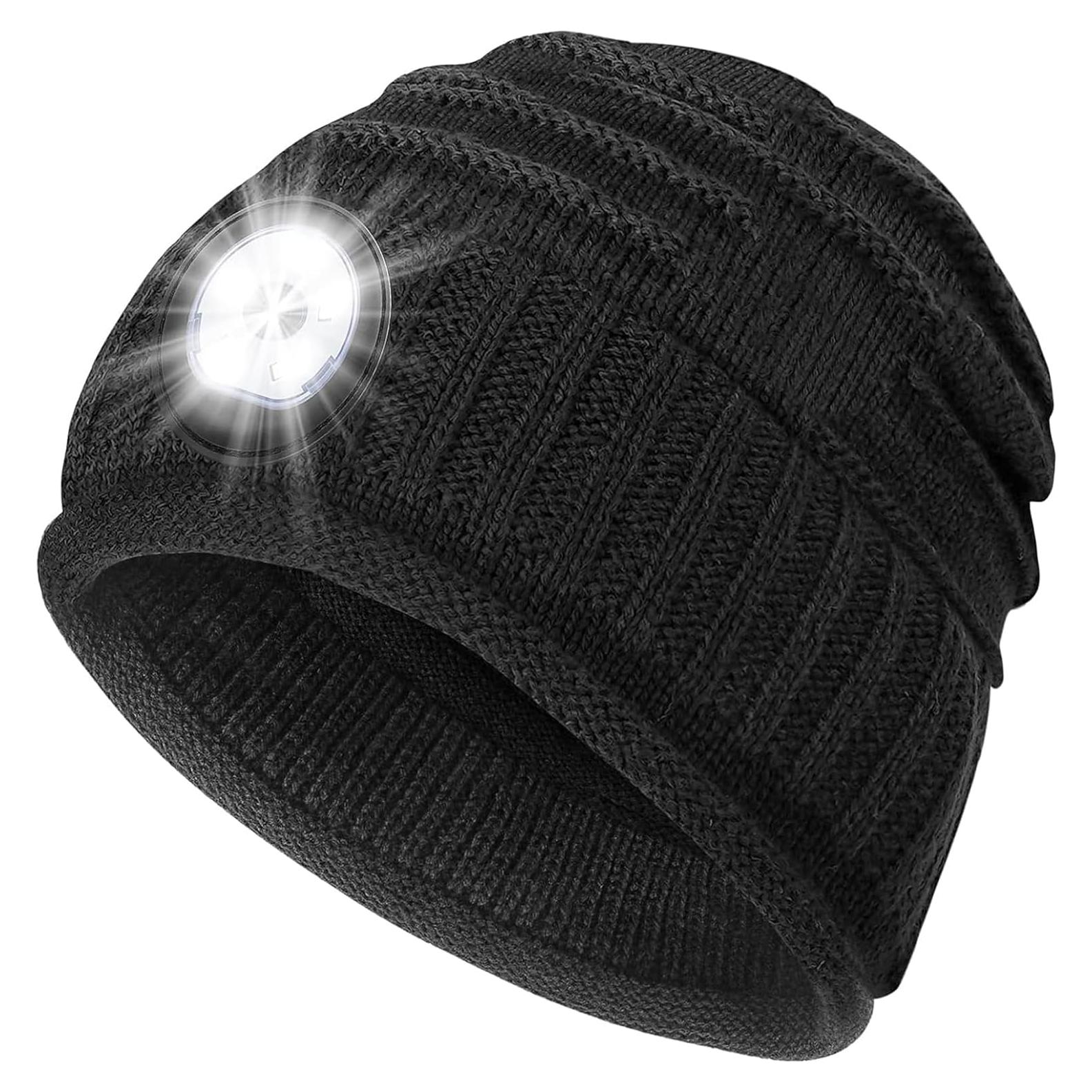 Gorro Beanie LED EastPin Negro Recargable para Hombres