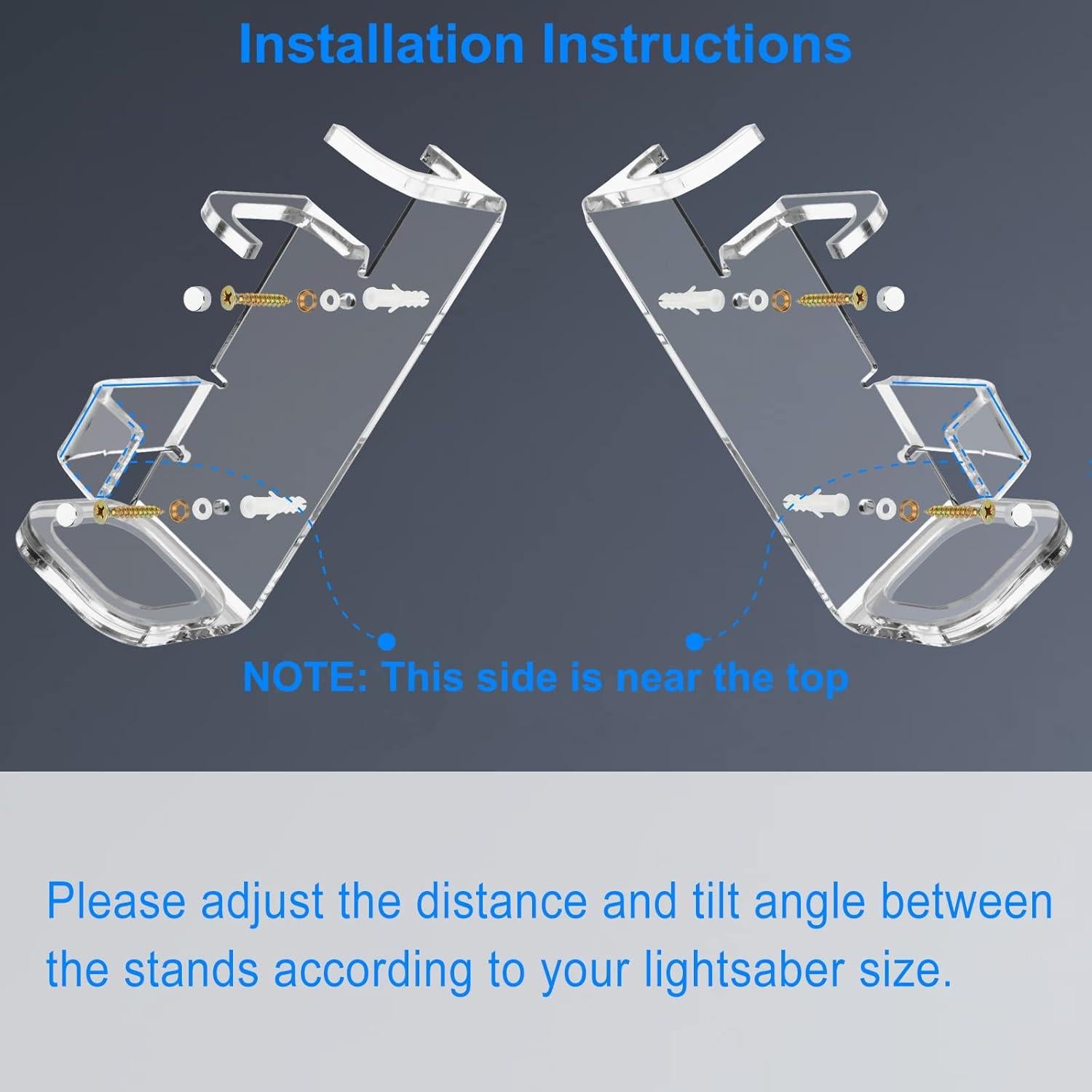 Soporte de Pared Cosmos para Sable de Luz Acrílico 2 Pcs