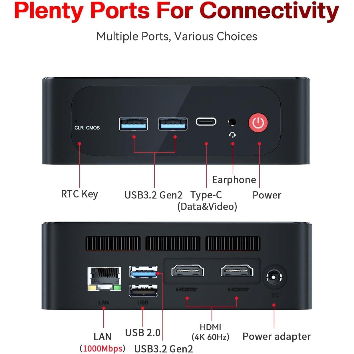 Beelink Mini PC SER5 Pro Ryzen 7 16GB 500GB 4K Triple Pantalla