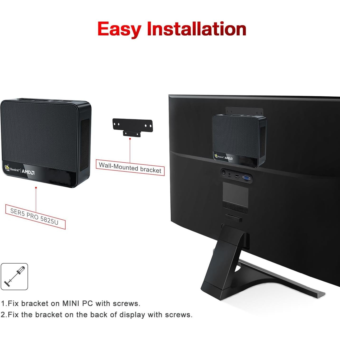 Beelink Mini PC SER5 Pro Ryzen 7 16GB 500GB 4K Triple Pantalla