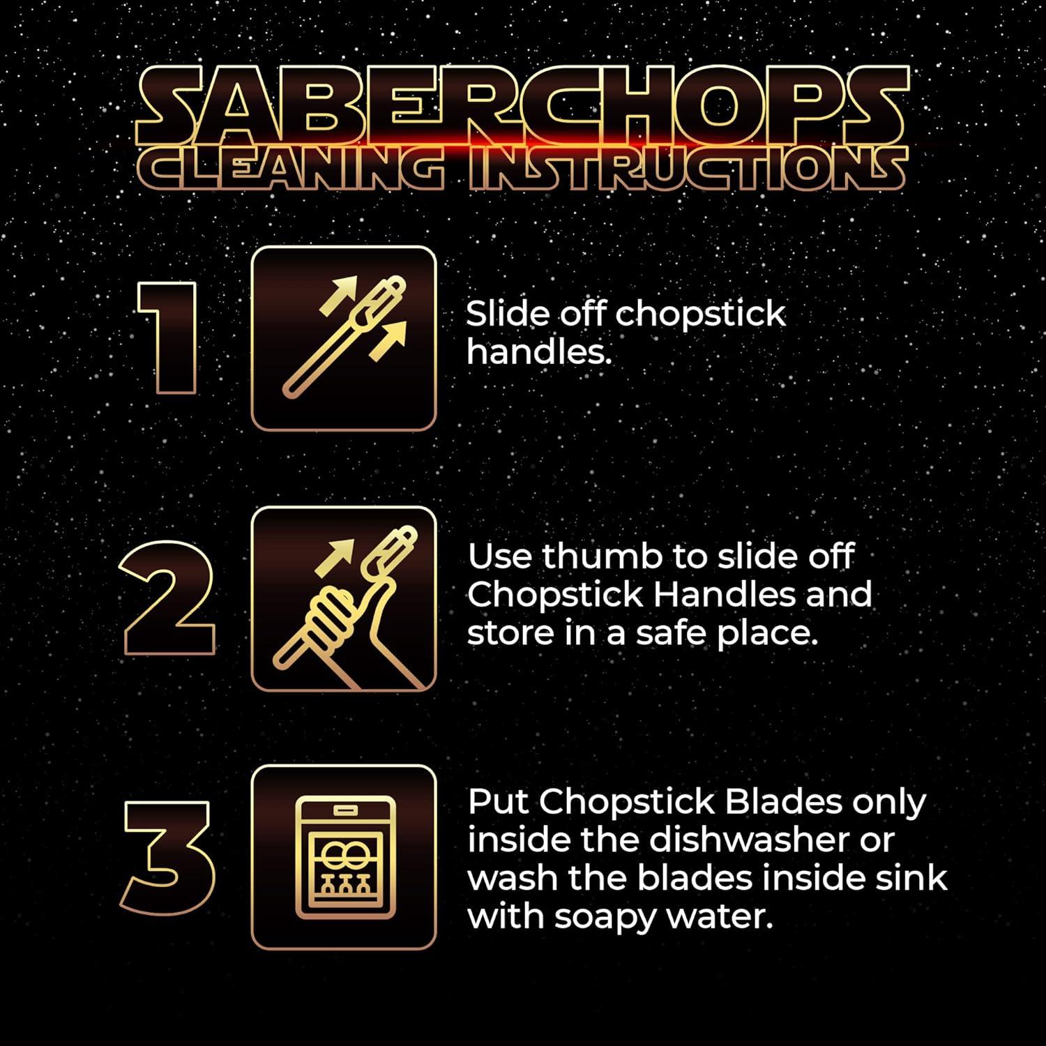 Palillos LED Sable de Luz Star Wars Saberchops 4 Pares