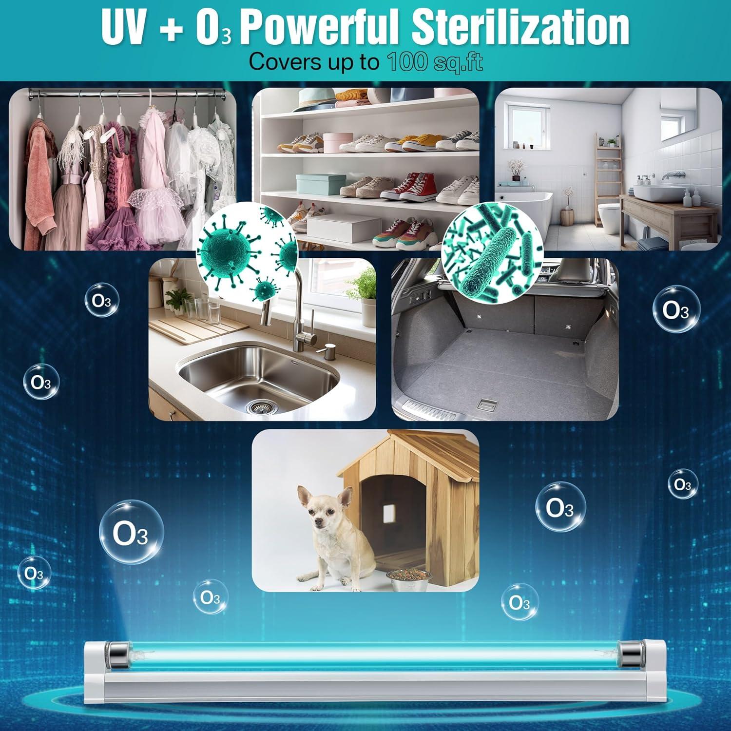 Lámpara Germicida UV Qualirey 6W con Ozono 110V - Desinfección Efectiva