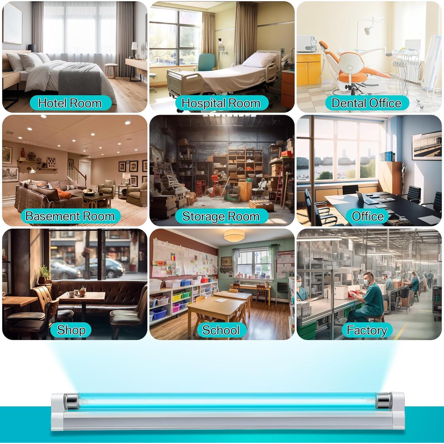 Lámpara Germicida UV Qualirey 6W con Ozono 110V - Desinfección Efectiva