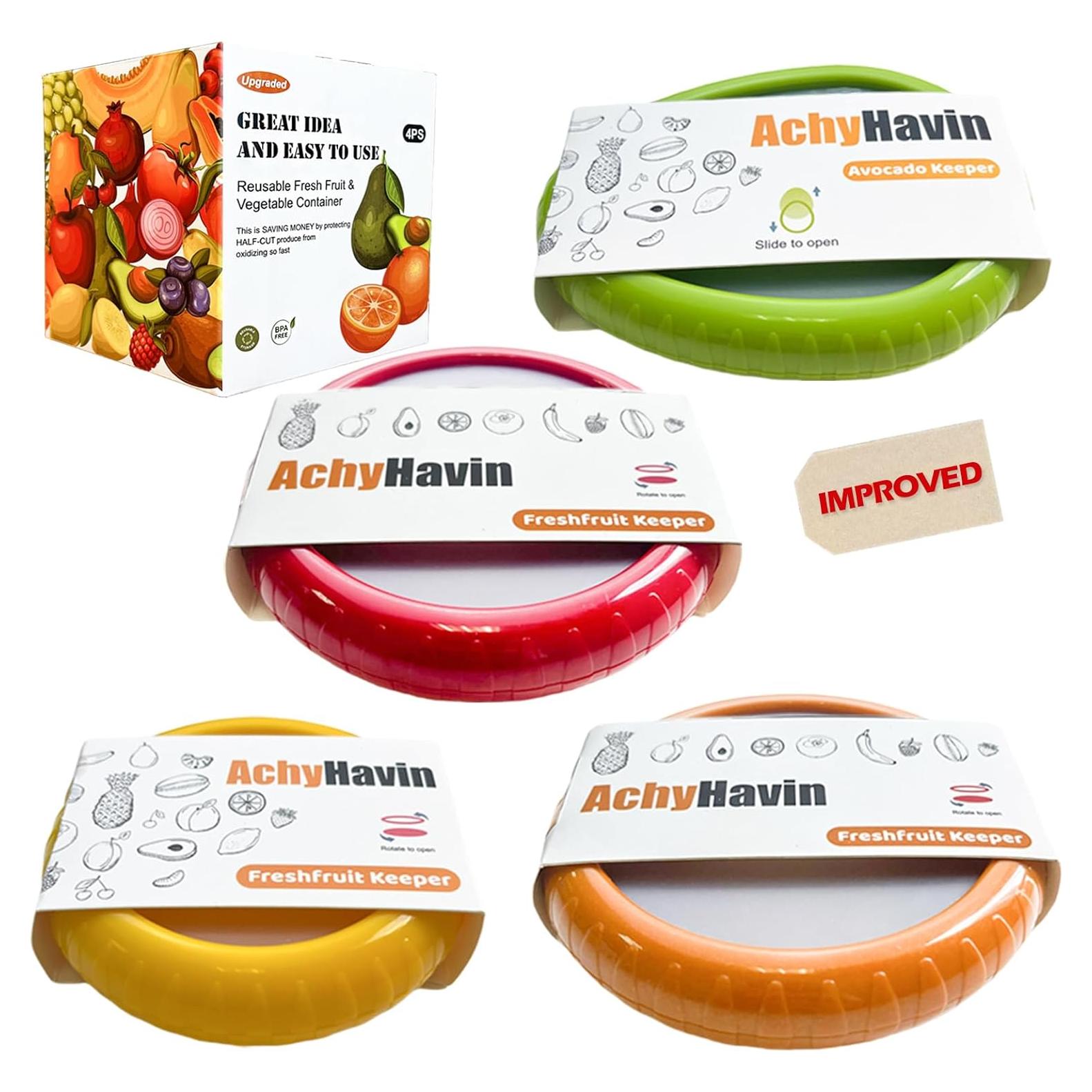 Set de 4 Cajas de Almacenamiento Silicona ACHYHAVIN 10.16x12.7cm