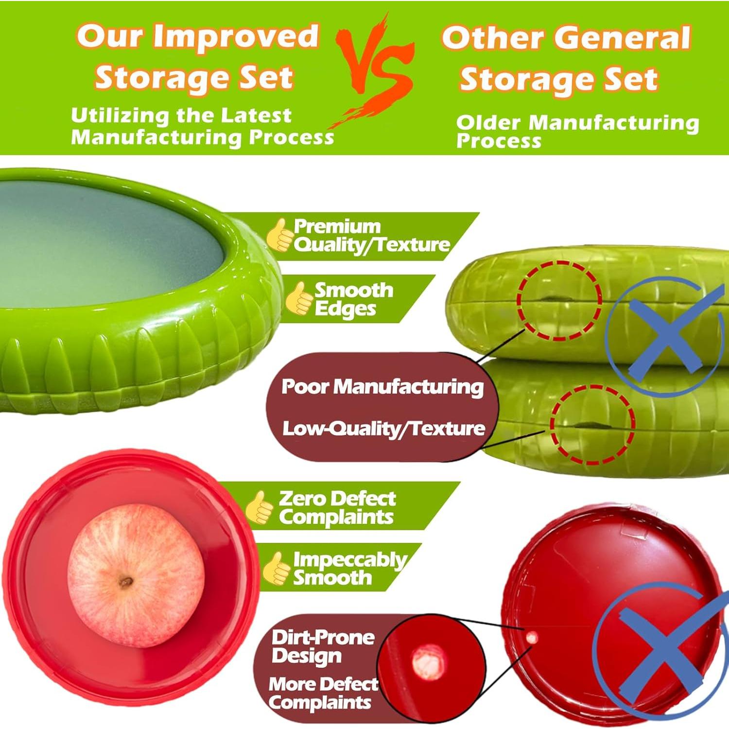 Set de 4 Cajas de Almacenamiento Silicona ACHYHAVIN 10.16x12.7cm