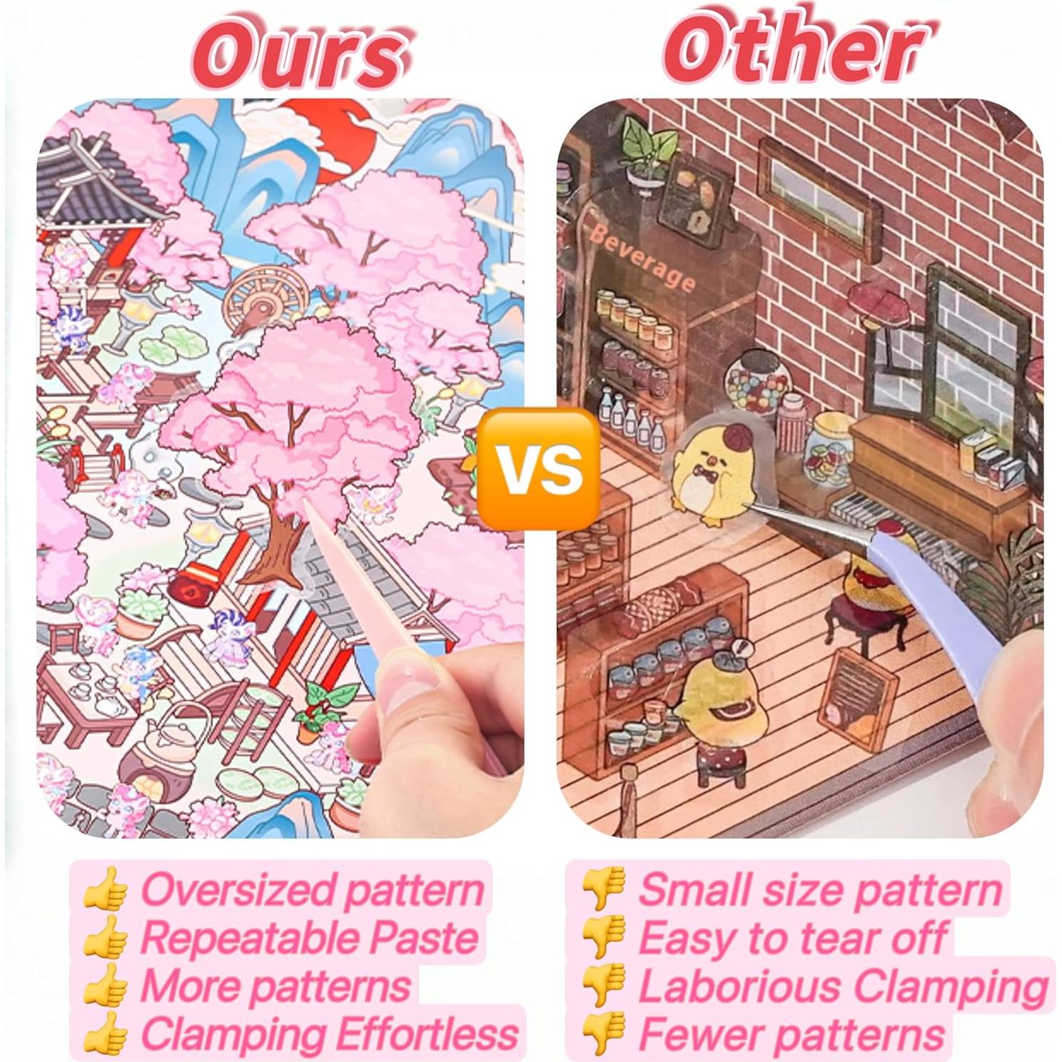 Pegatinas 3D DIY Genérico - Escenas de Manualidades para Adultos