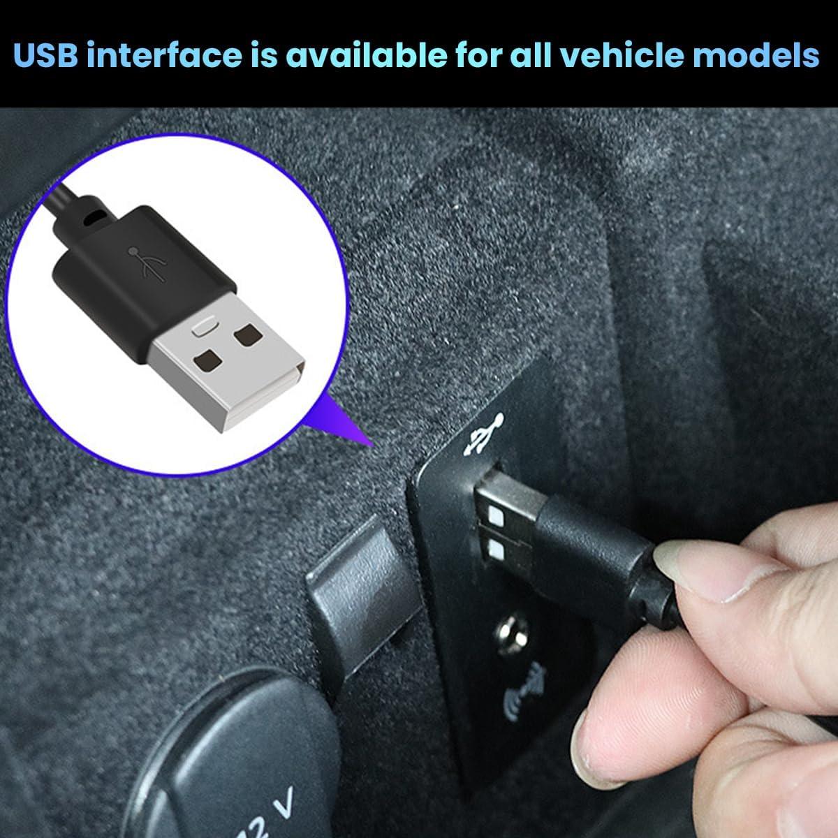 Luces LED Ambientales para Automóvil BESULEN USB Azul 4 Piezas