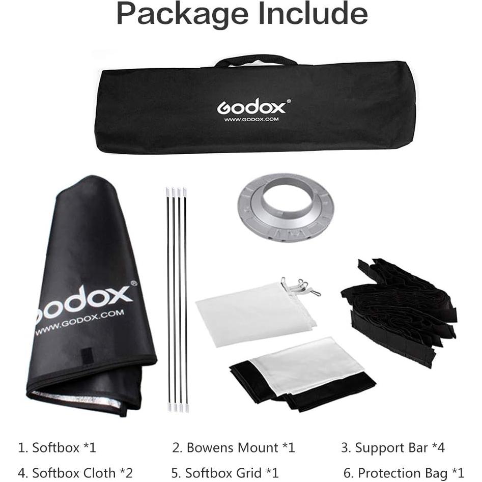 Softbox Godox 60x90 cm Bowens para Fotografía de Estudio