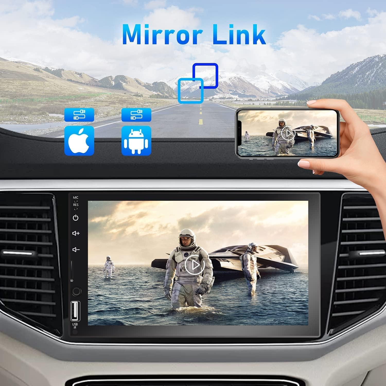 Estéreo de coche CAMECHO Q3161A3-39-C06 Doble Din 7" CarPlay