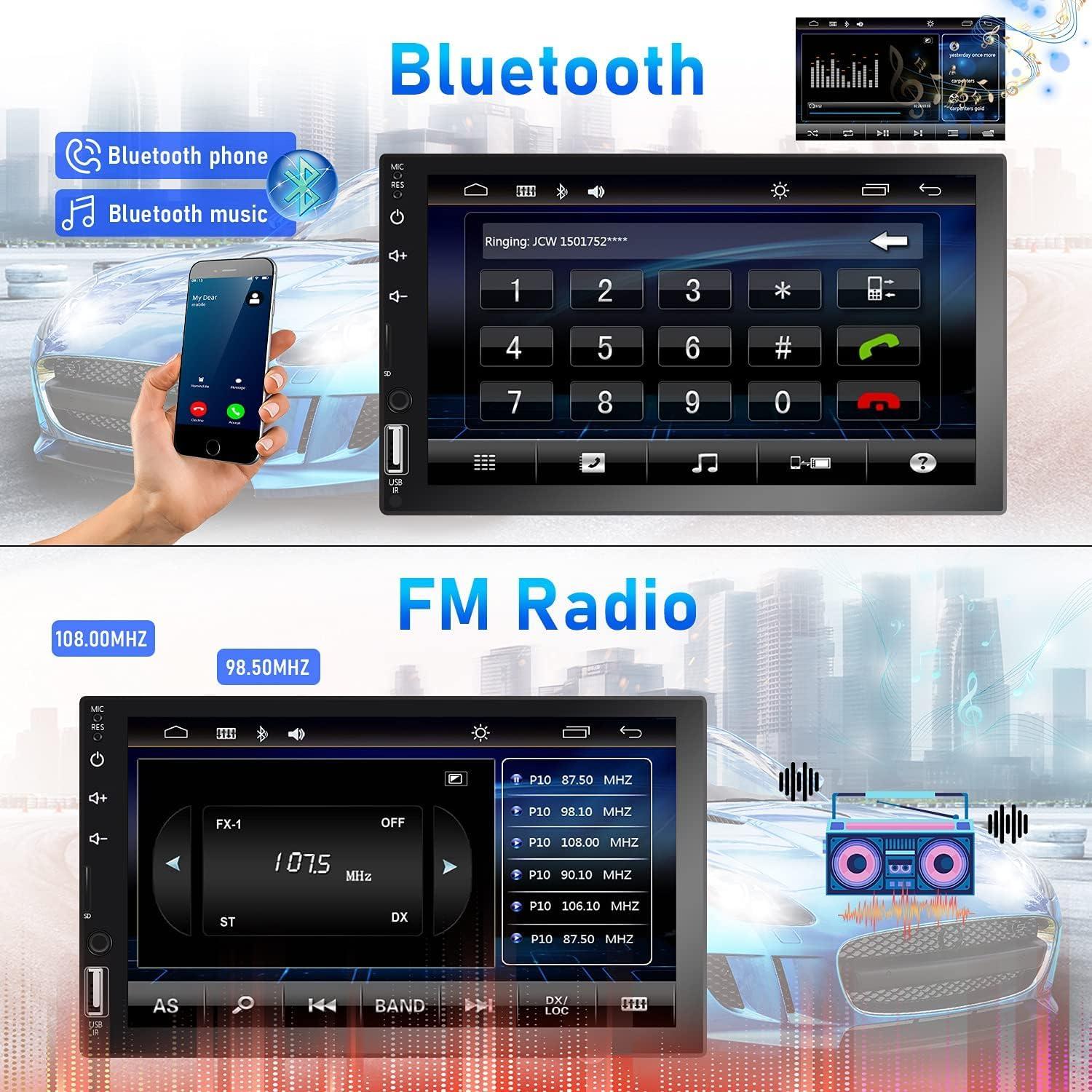 Estéreo de coche CAMECHO Q3161A3-39-C06 Doble Din 7" CarPlay