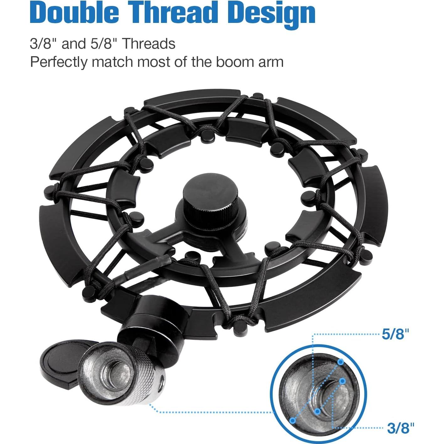 Soporte de choque Razer Seiren X con filtro anti-pop y adaptador