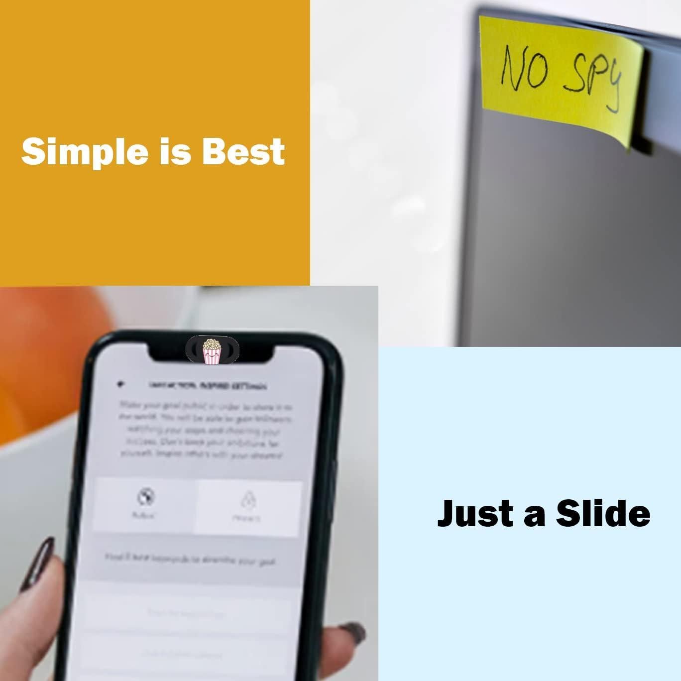 Cubierta de Cámara Deslizante VeekyVicky para Privacidad - 6 Paquetes