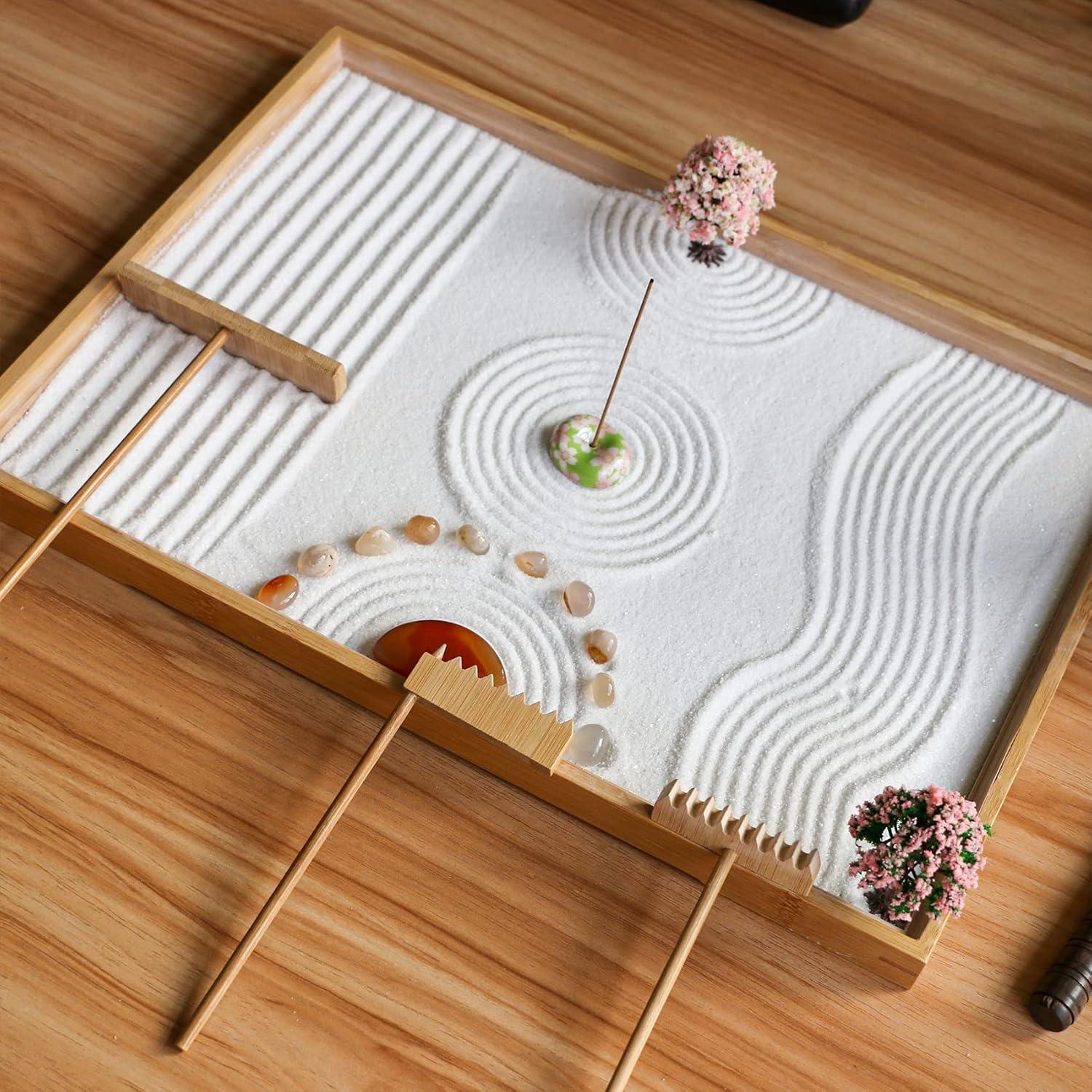 Set de Jardín Zen de 22 Piezas JJJ Arts - Rastrillos de Bambú