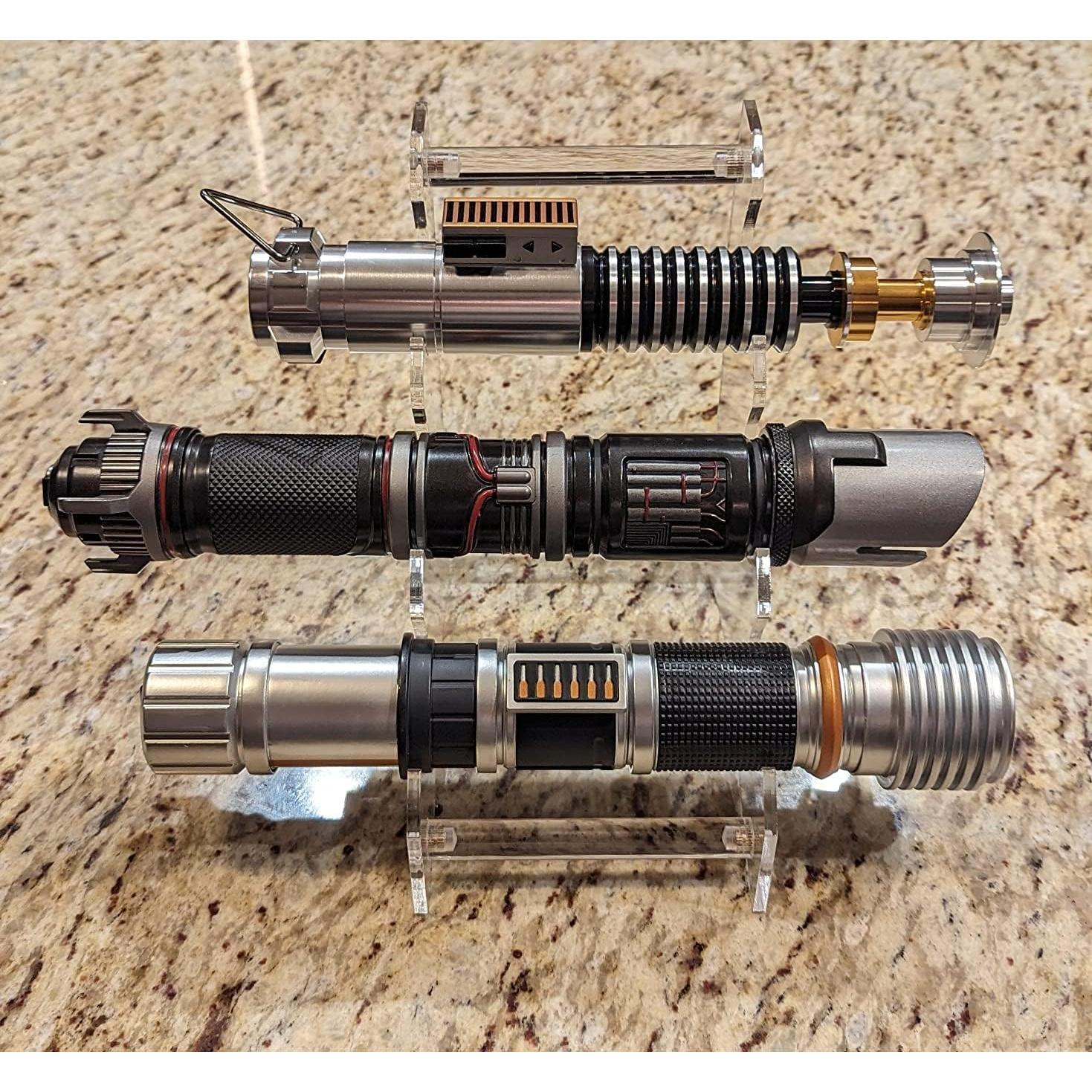 Soporte de Sable de Luz Acrílico HHUXIUE 3 Niveles Transparente