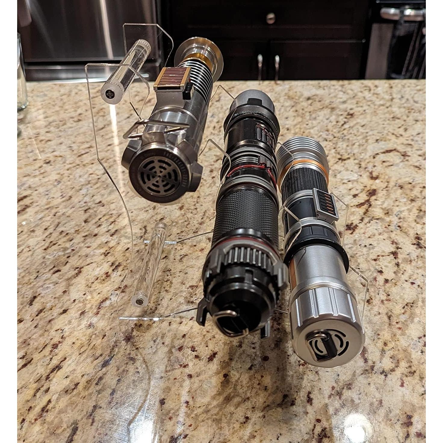 Soporte de Sable de Luz Acrílico HHUXIUE 3 Niveles Transparente